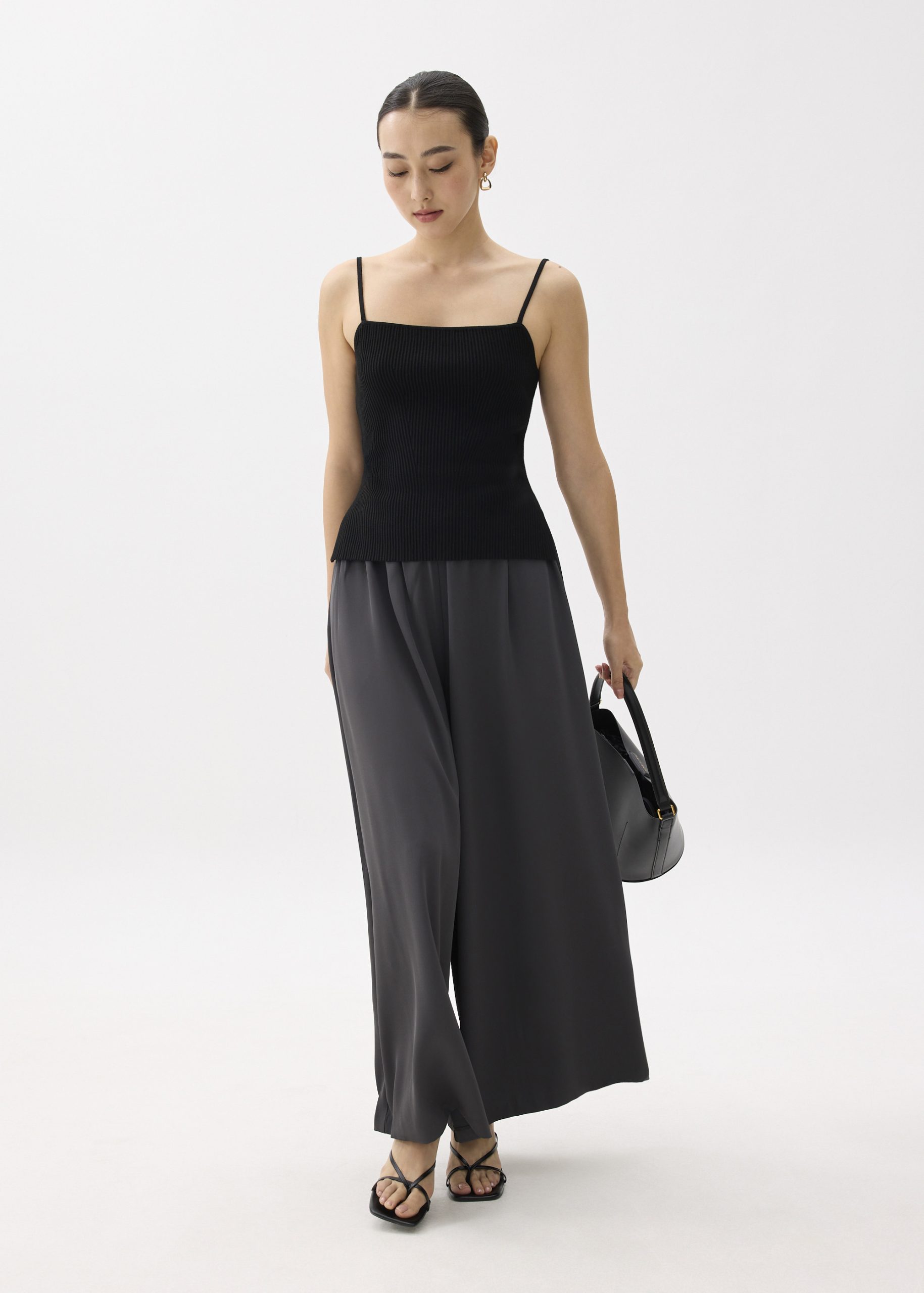 Elastic High Waist Palazzo Pants - Image 11