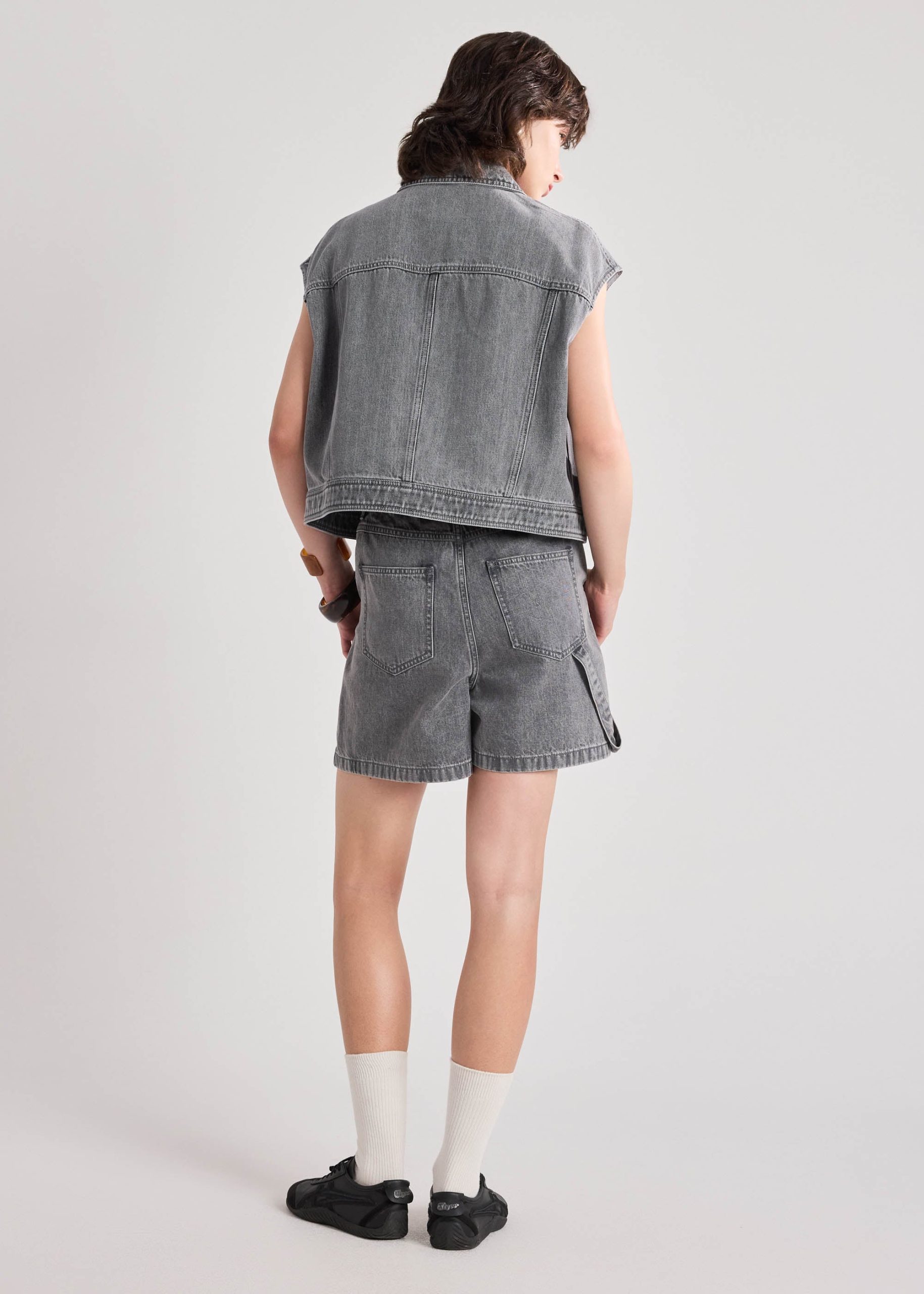Denim Boxy Vest - Image 10