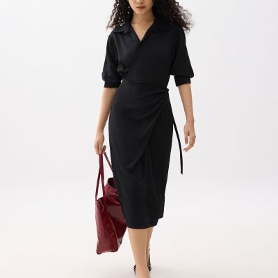 RuchedReady® Xiu Wrap Midi Dress