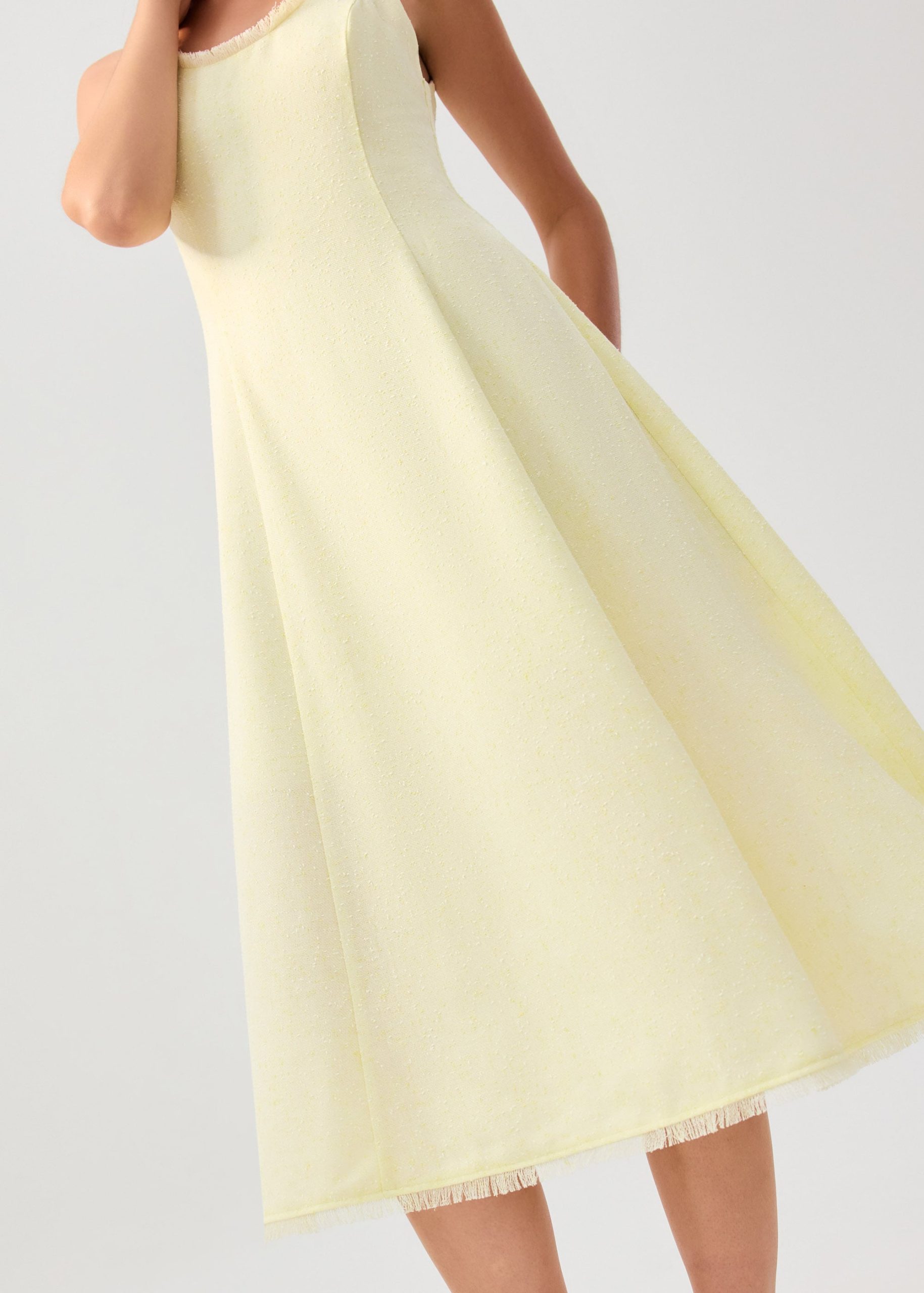 Nina Tweed Scoop Neck Fit & Flare Midaxi Dress - Image 12