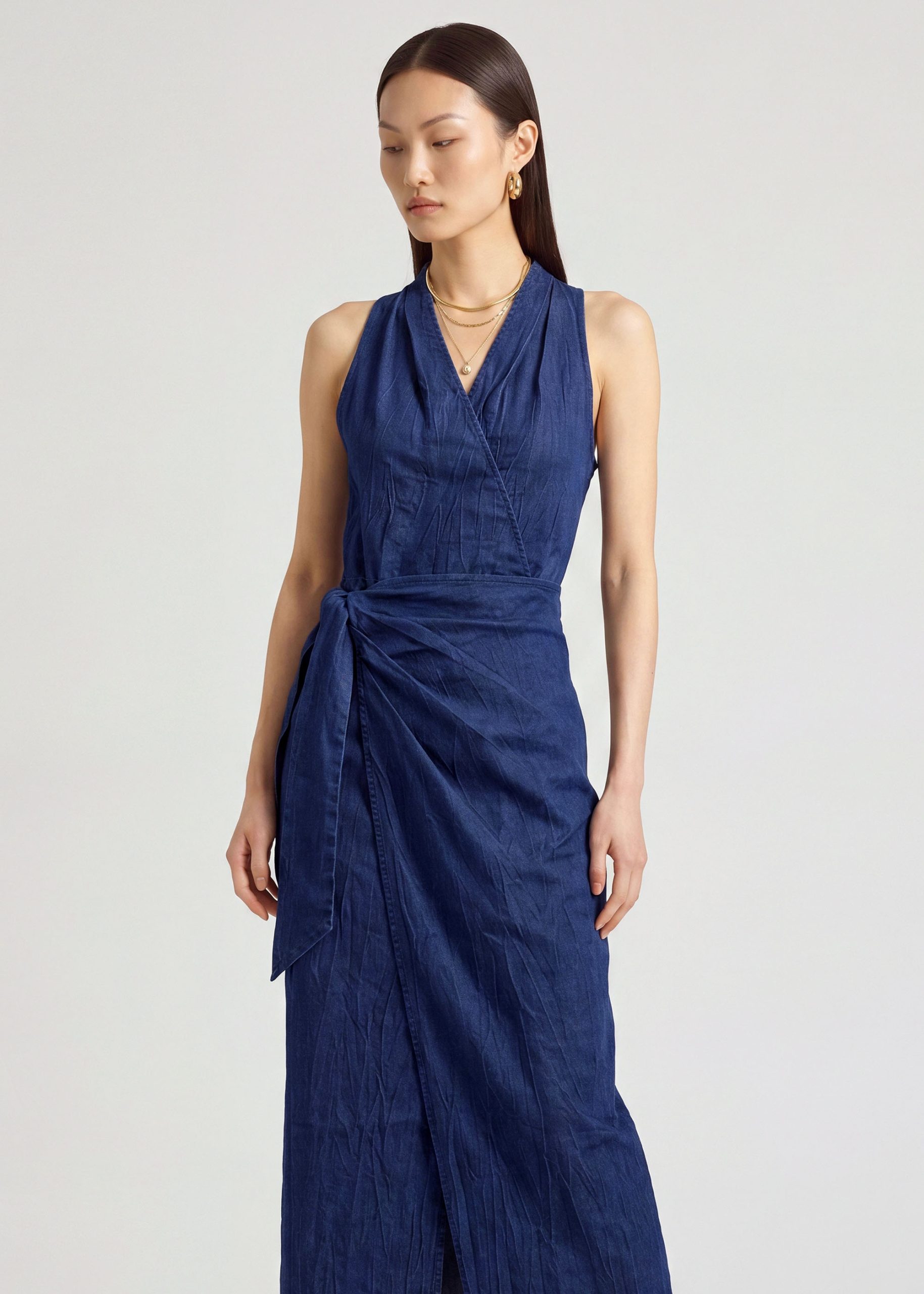 Denim Column Maxi Dress - Image 2