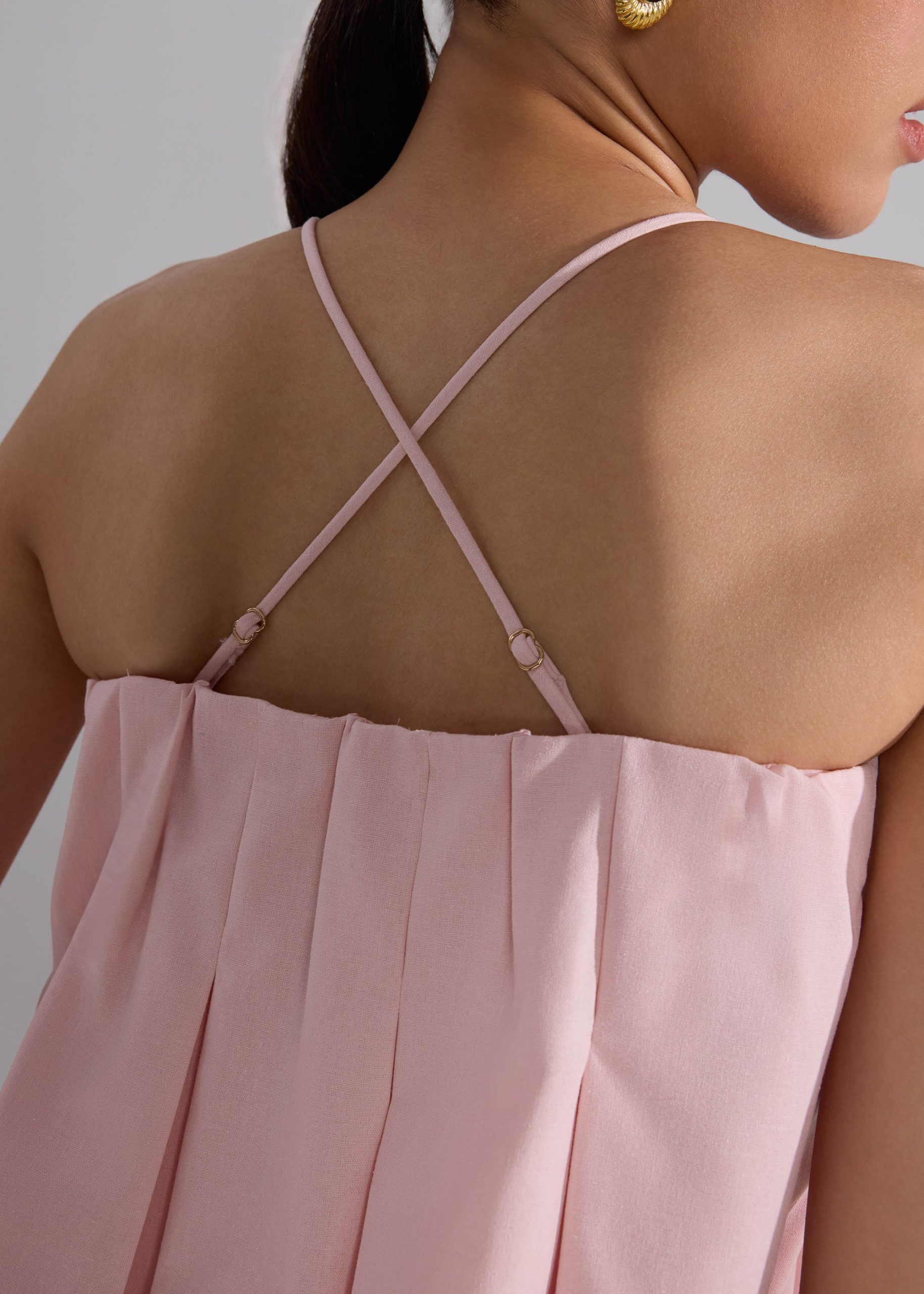 Box Pleat Top With Detachable Straps - Image 11