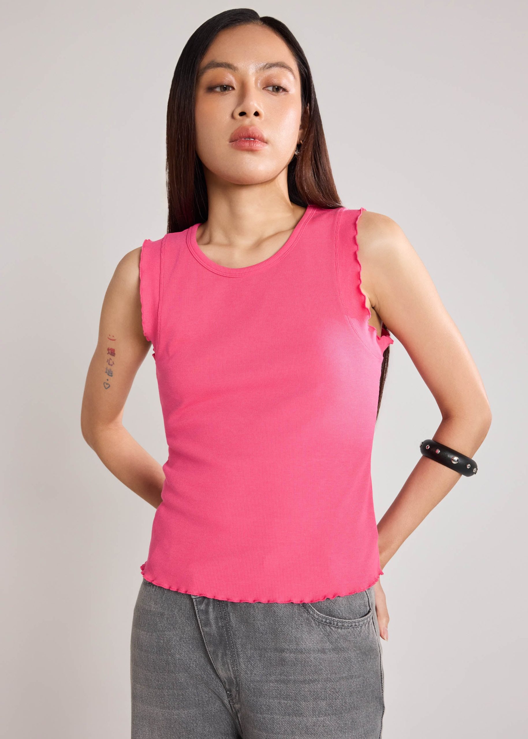 Ruffle Edge Ribbed Tank - Image 8