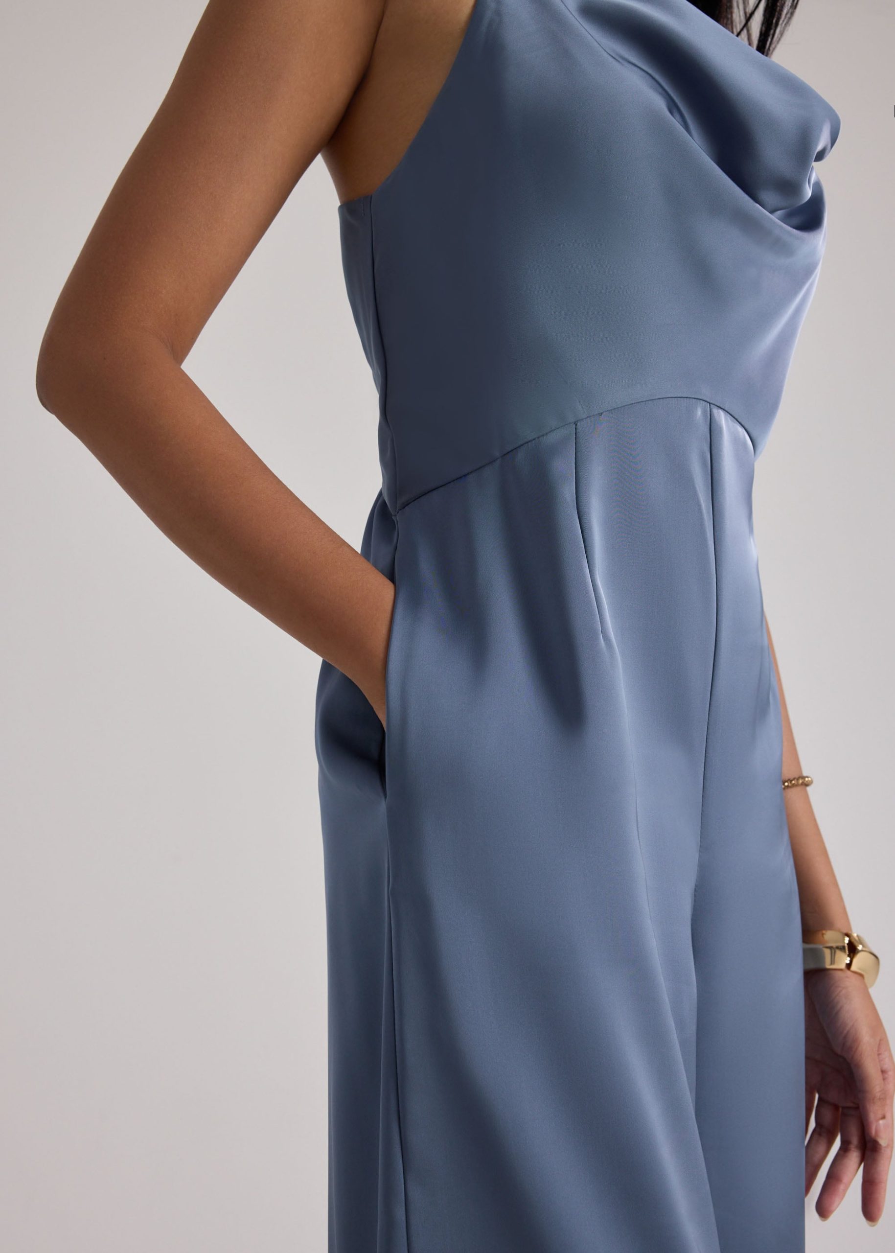 BraFree by LB Satin Cowl Neck Jumpsuit - Image 25