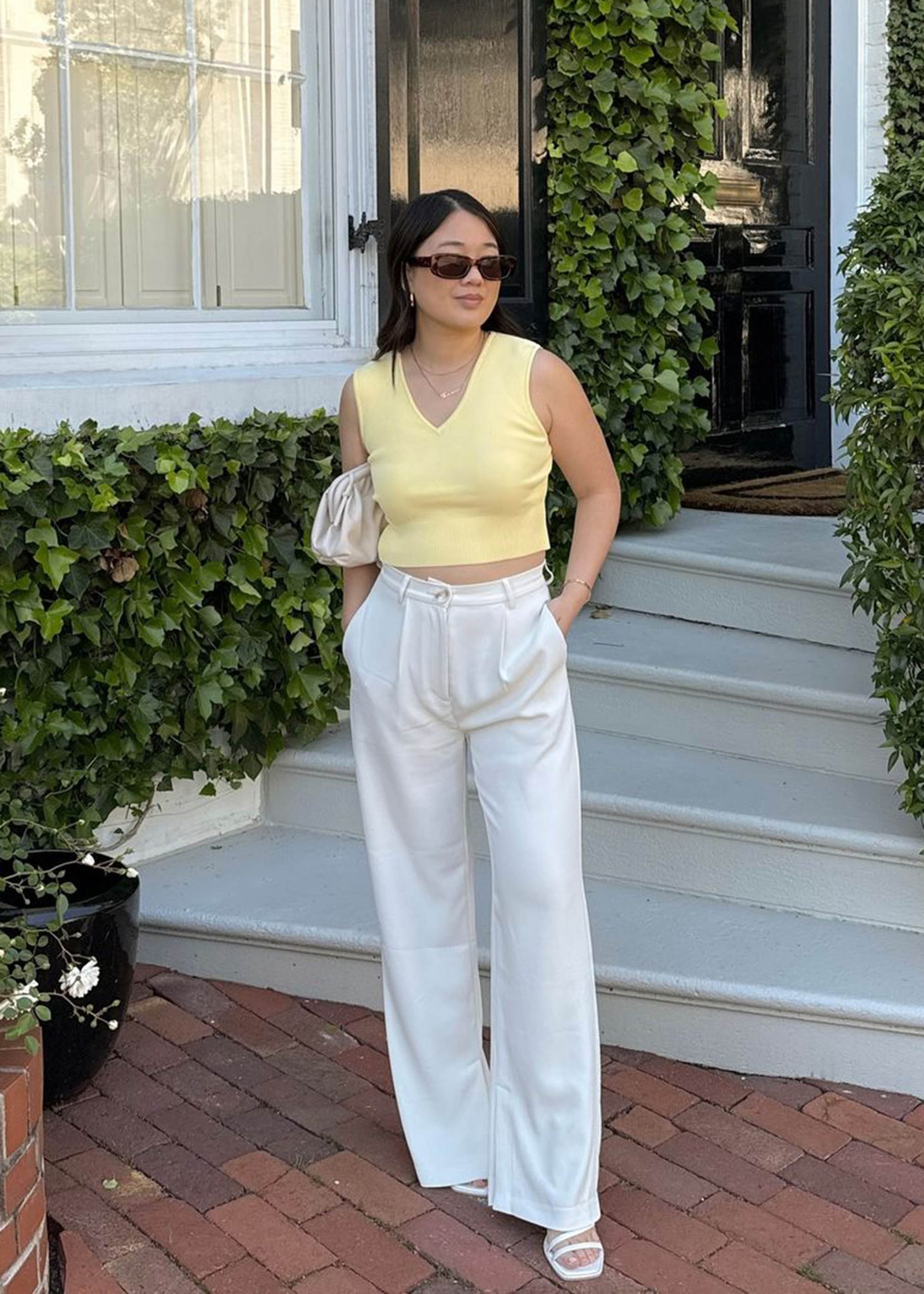 Sree Knit V-neck Crop Top - Image 14