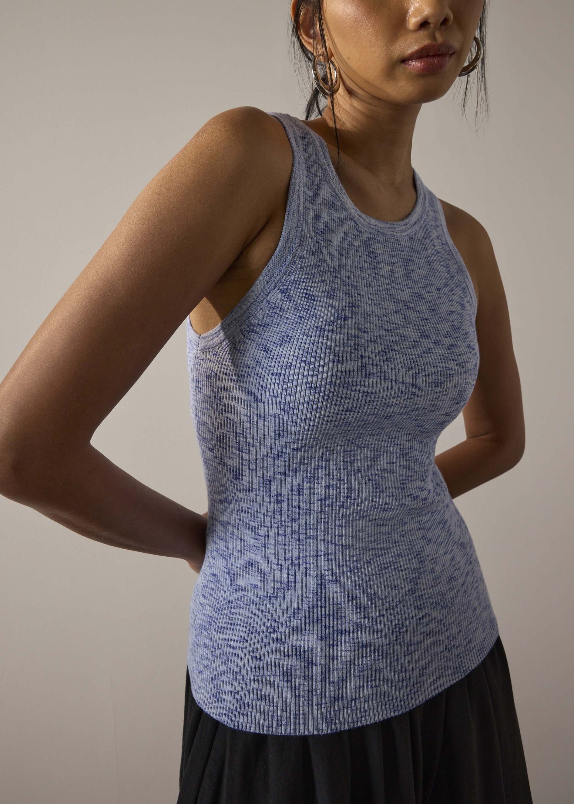 Duo Tone Knit Fitted Tank - Image 17