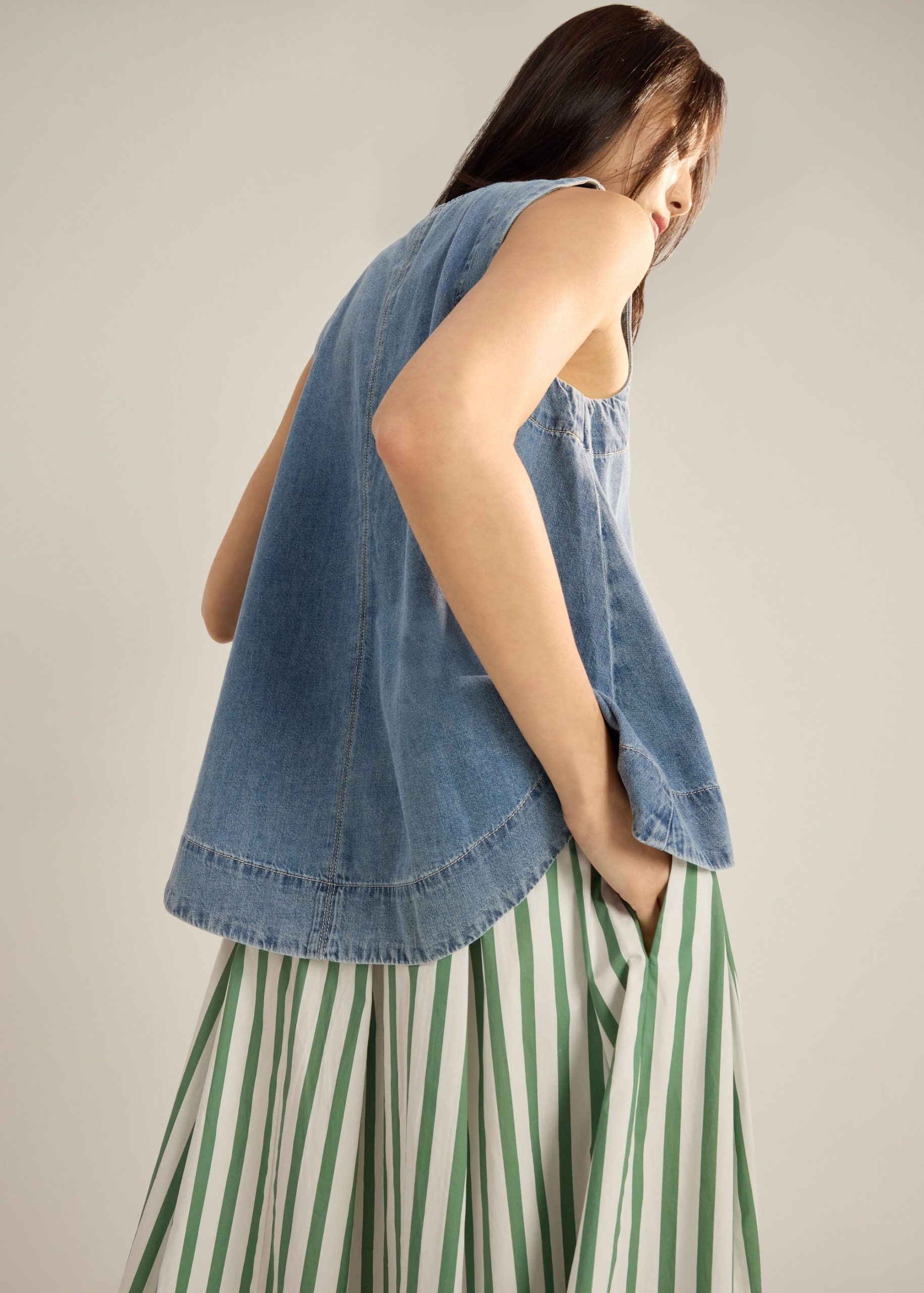 Denim Relaxed Shell Top - Image 11