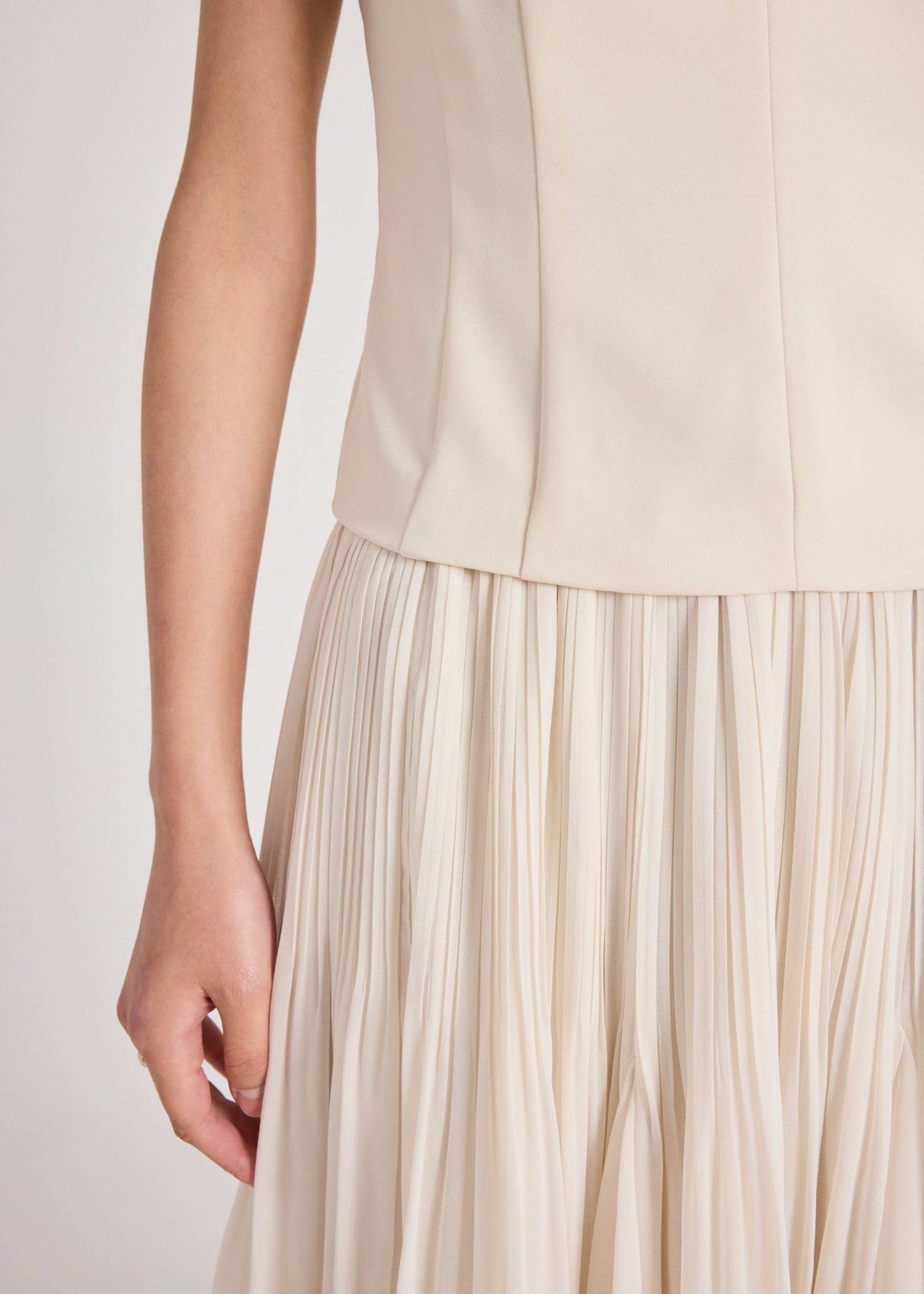 Pleated Fit & Flare Dress - Image 5