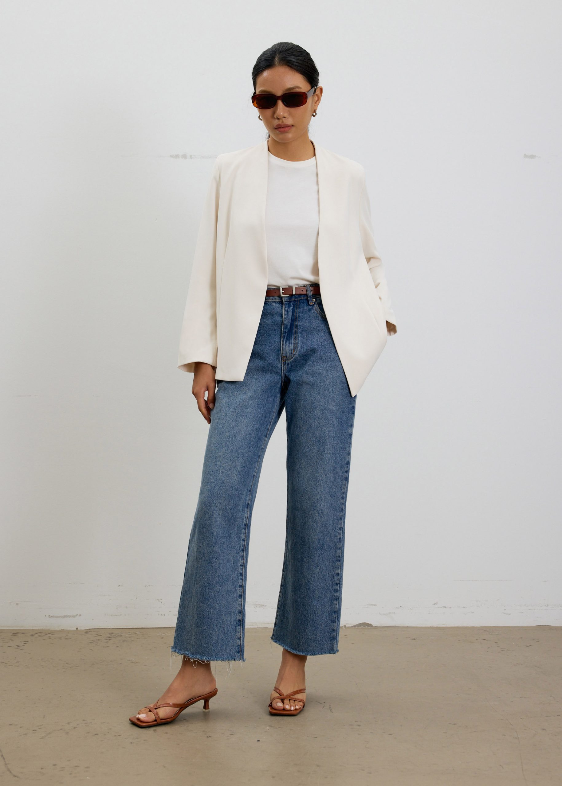 RuchedReady® Moira Belted Collarless Blazer - Image 14