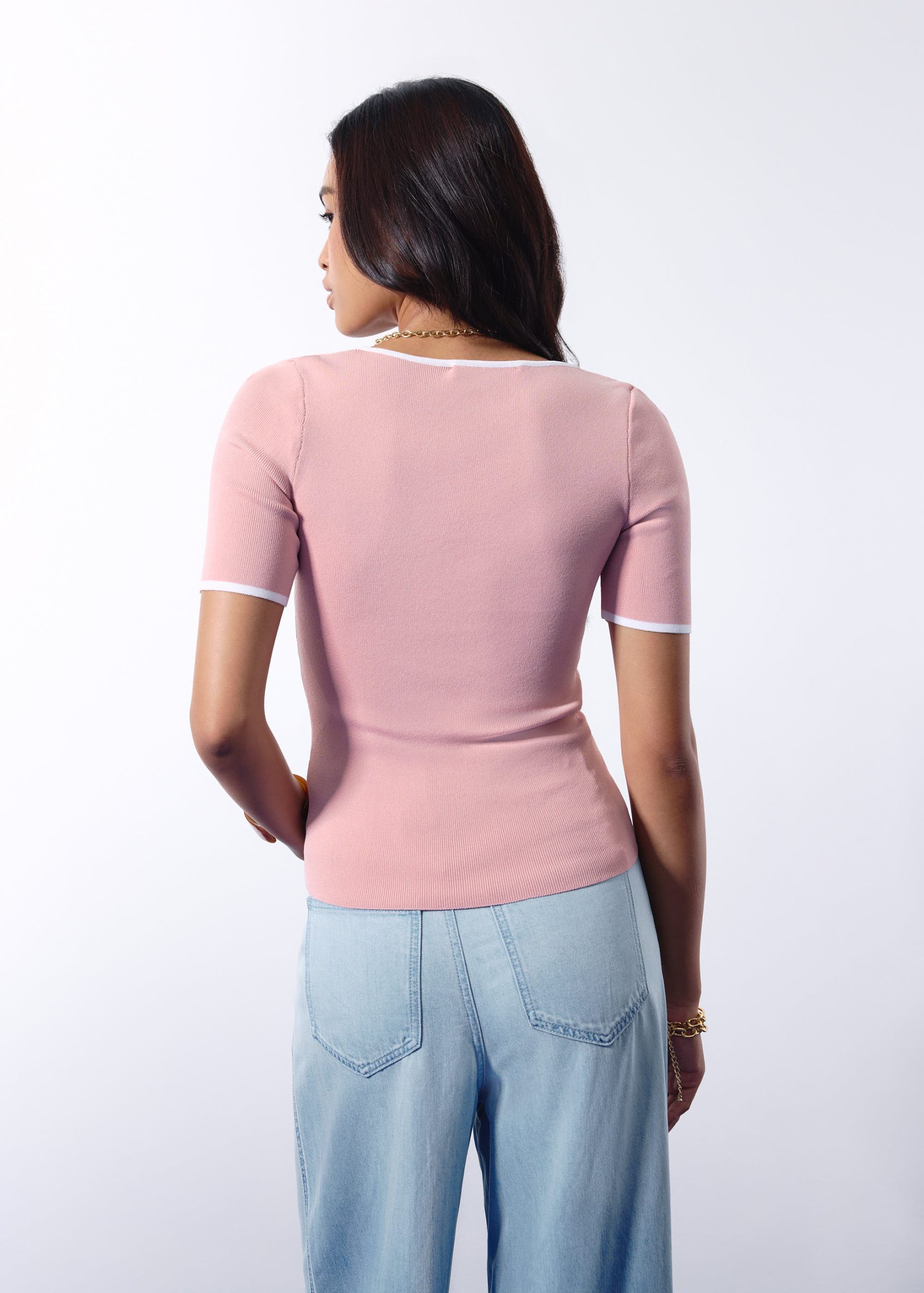 Cinta Knit Sweetheart Fitted Top - Image 7