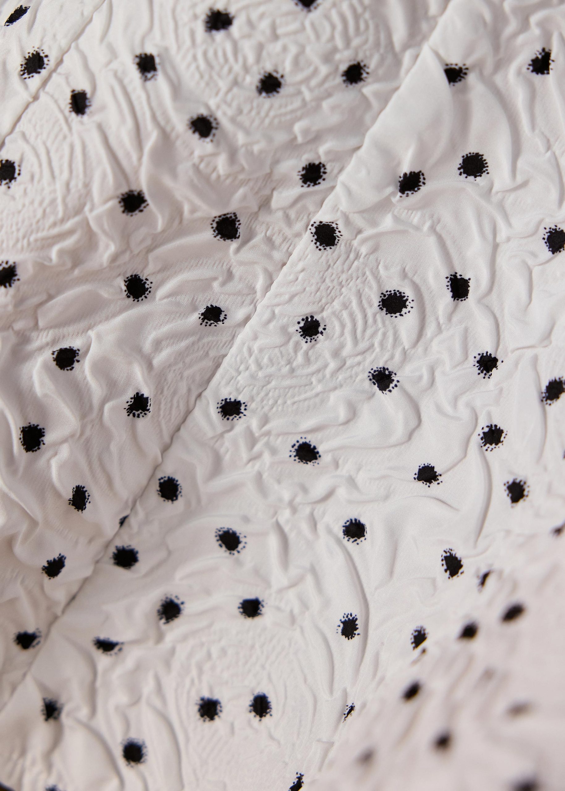 BraFree by LB Crinkled Polka Dot Sweetheart Fit & Flare Midaxi Dress - Image 3