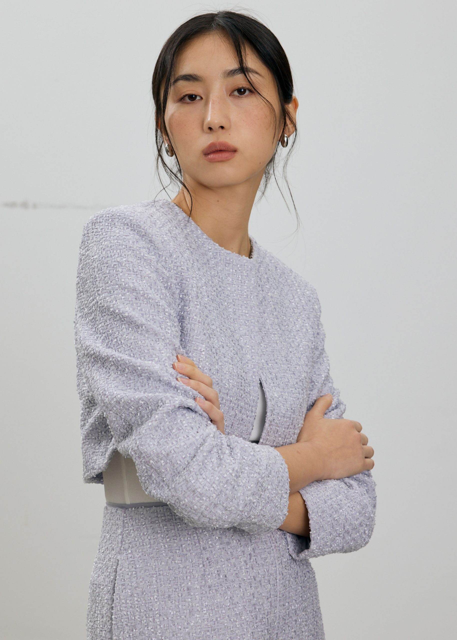 RuchedReady® Fumiko Ribbon Tweed Crop Jacket - Image 18
