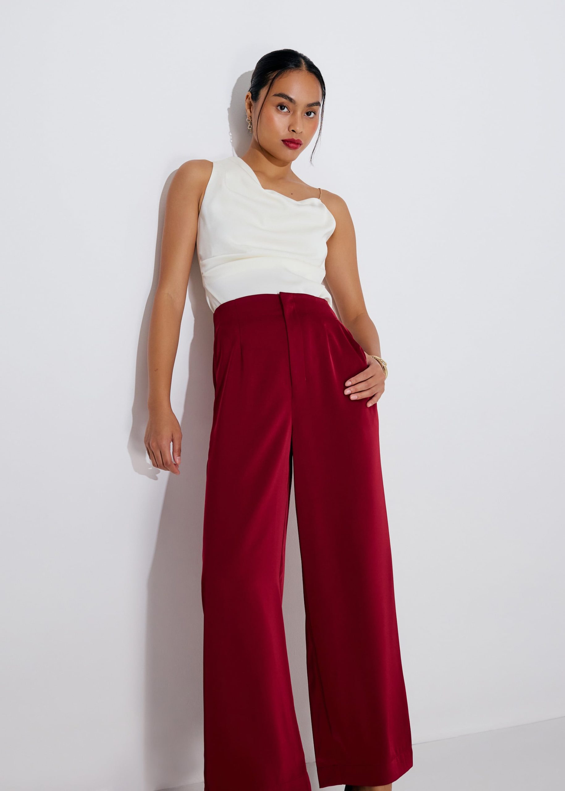 Leggy??Seva Satin Straight Leg Pants - Image 3