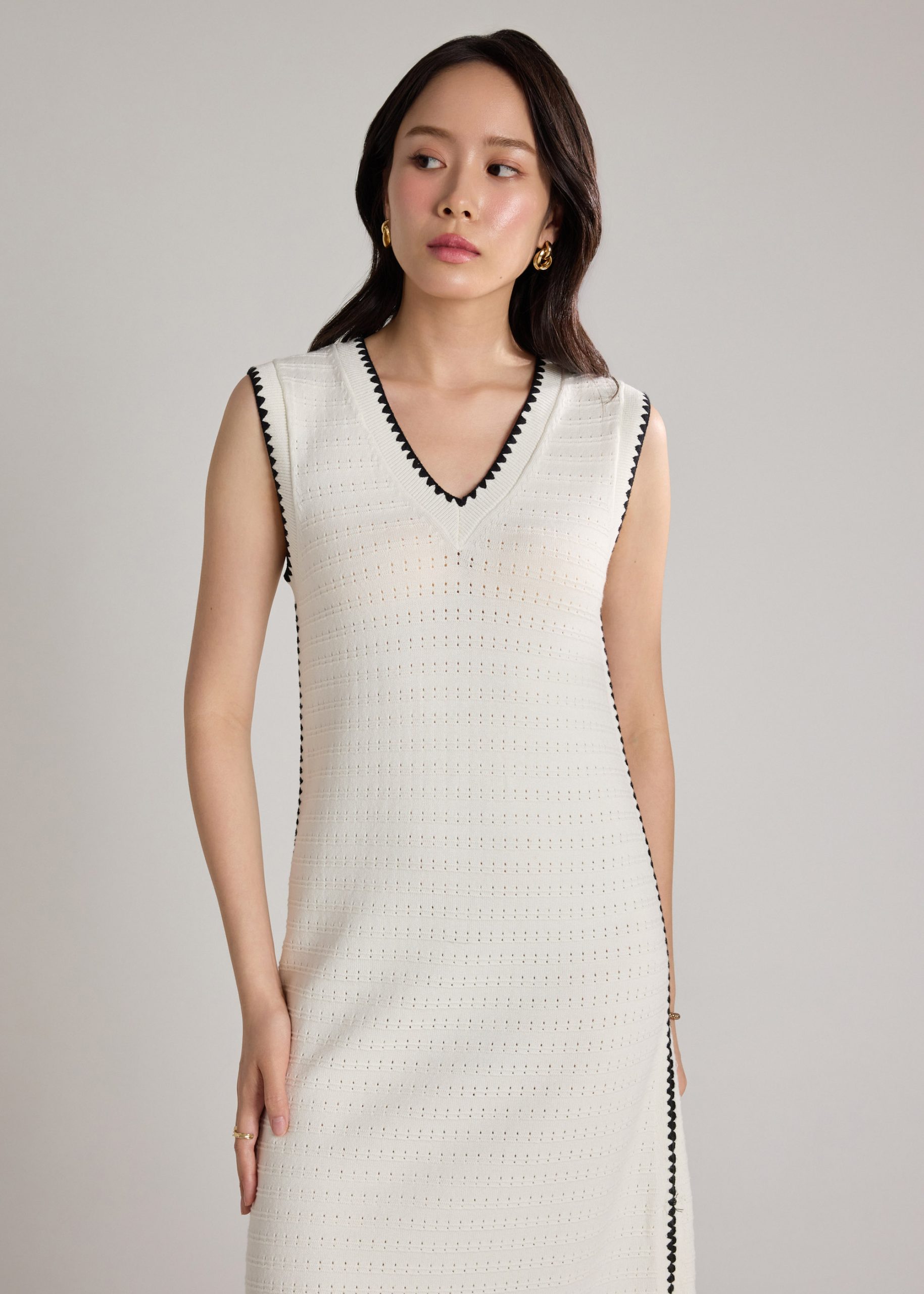 Multi-way Blanket Stitch Knit Dress - Image 2