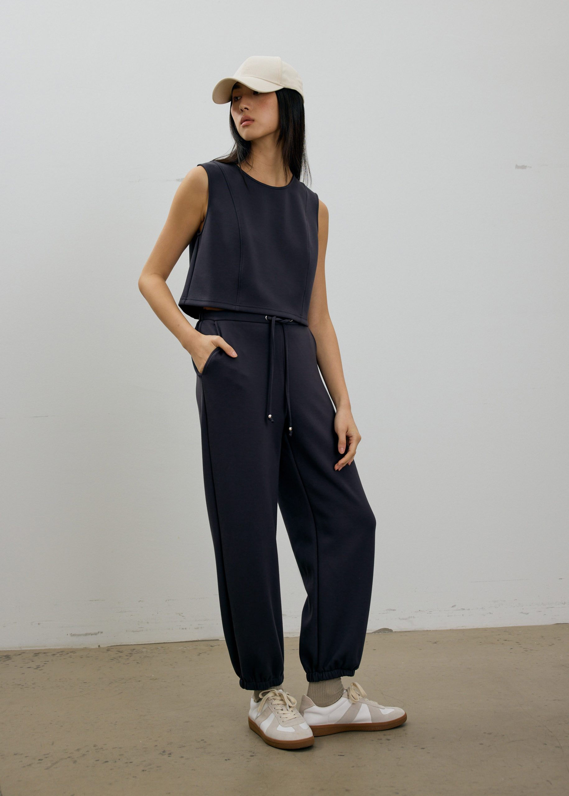 Neoprene High Waist Peg Leg Pants - Image 3