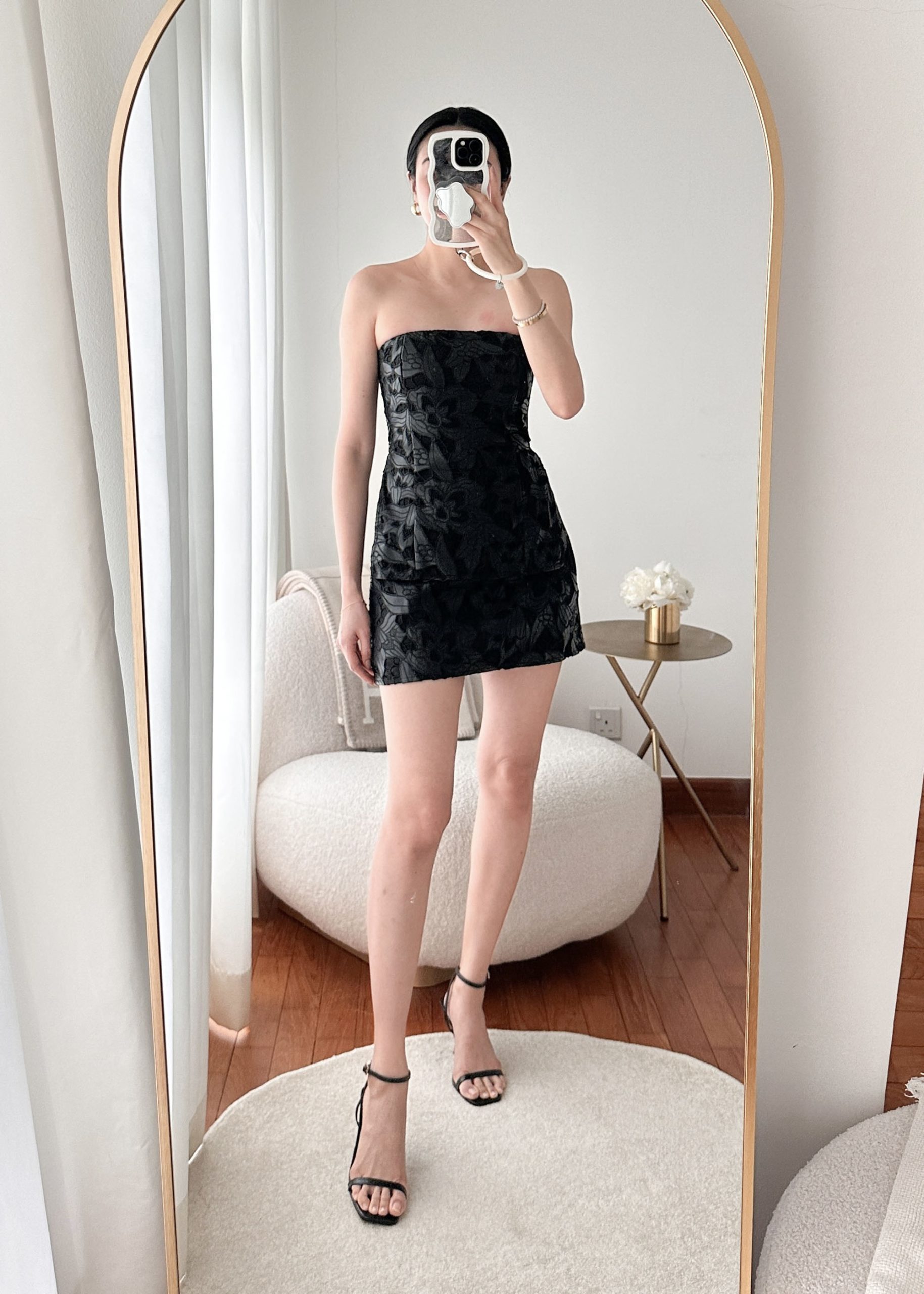 BraFree by LB Vegan Leather Lace Tube Top - Image 3