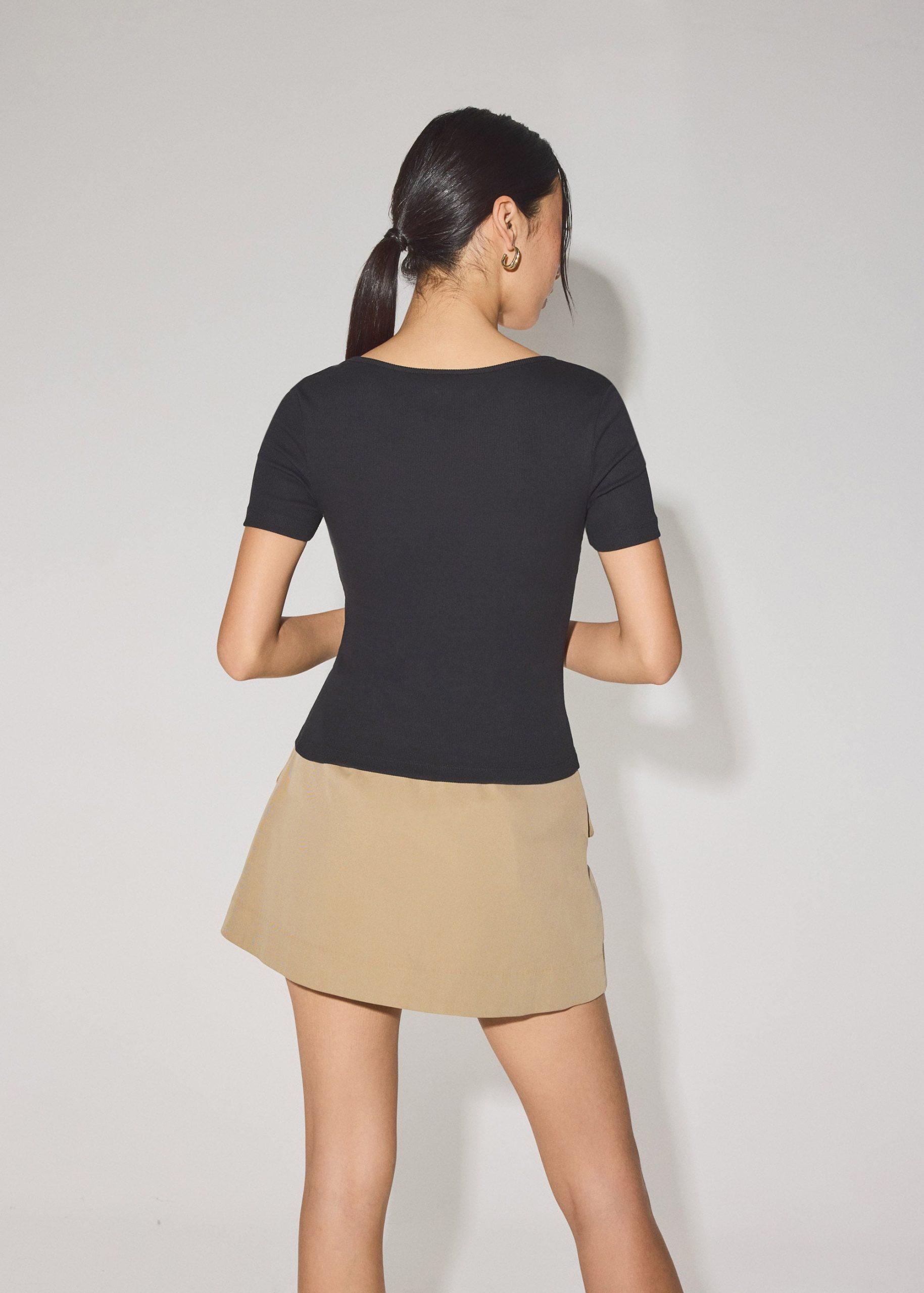 BraFree by LB Jada Square Neck Fitted Tee - Image 18