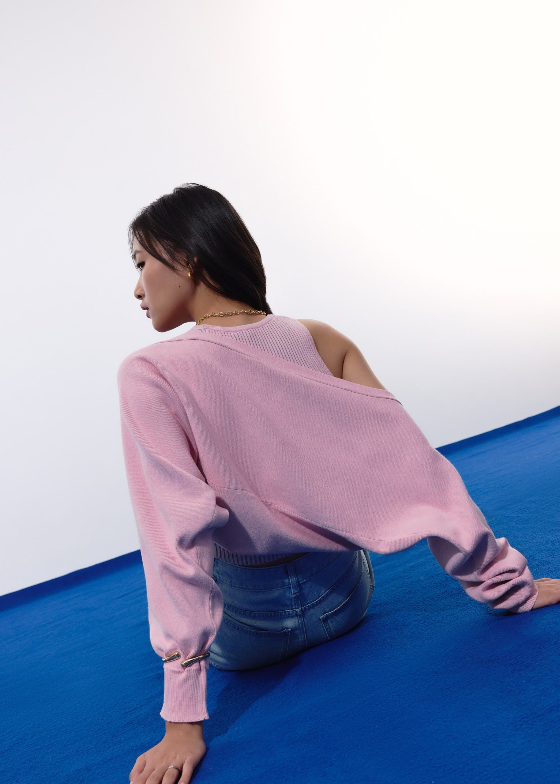 Relaxed Duo Knit Crop Cardigan - Image 6