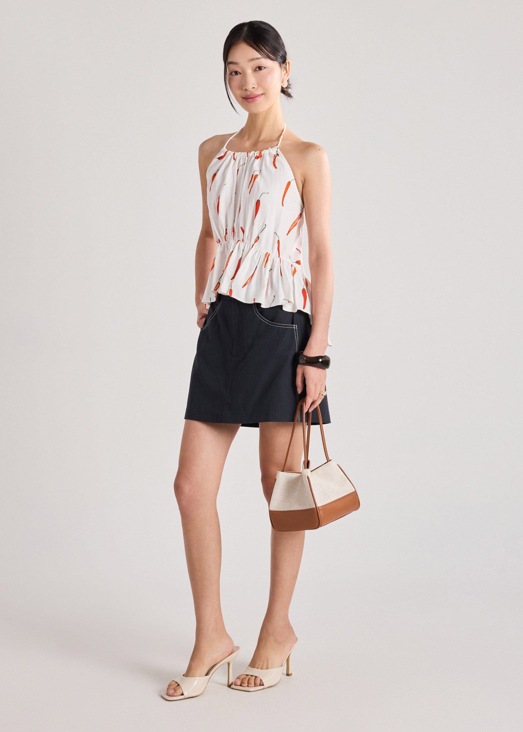 Peplum Halter Top
