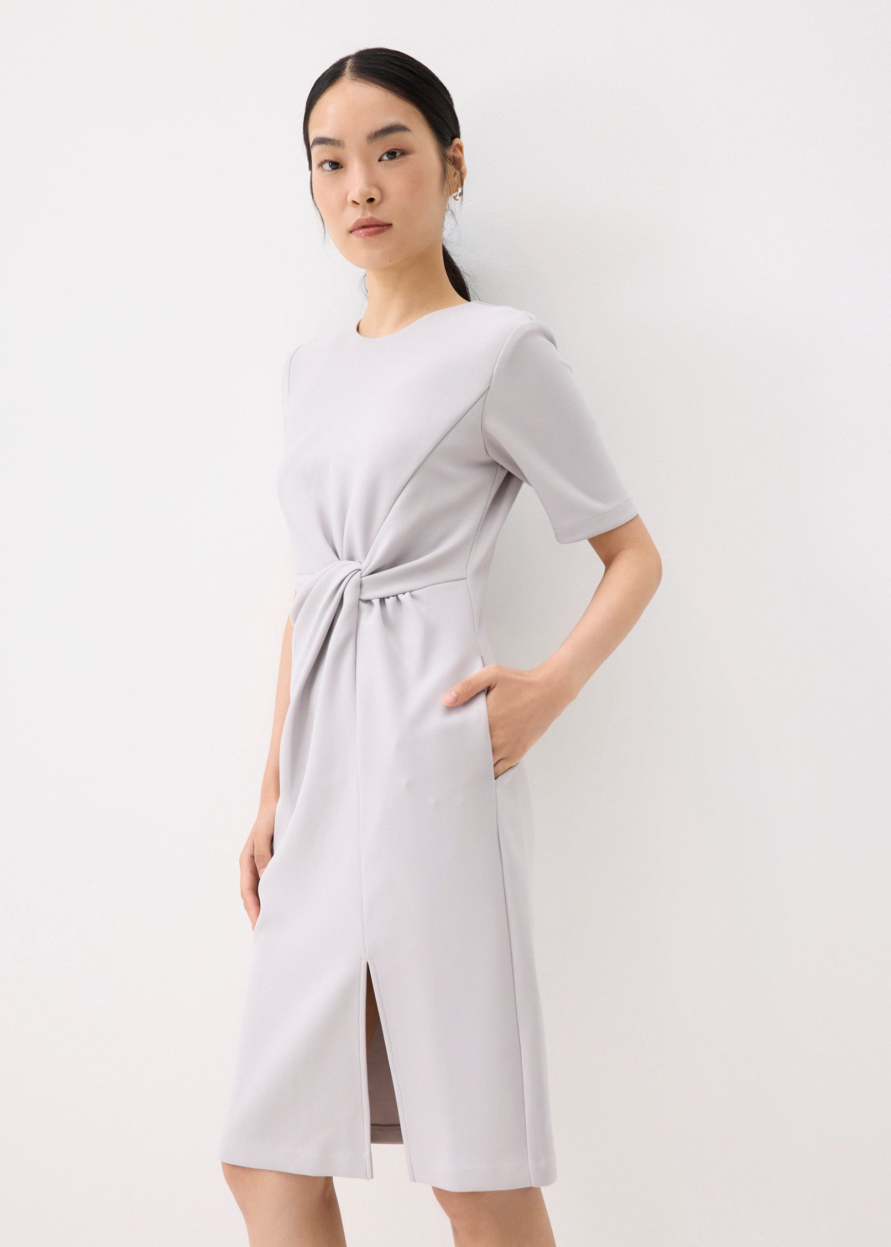 Front Twist Column Midi Dress - Image 6