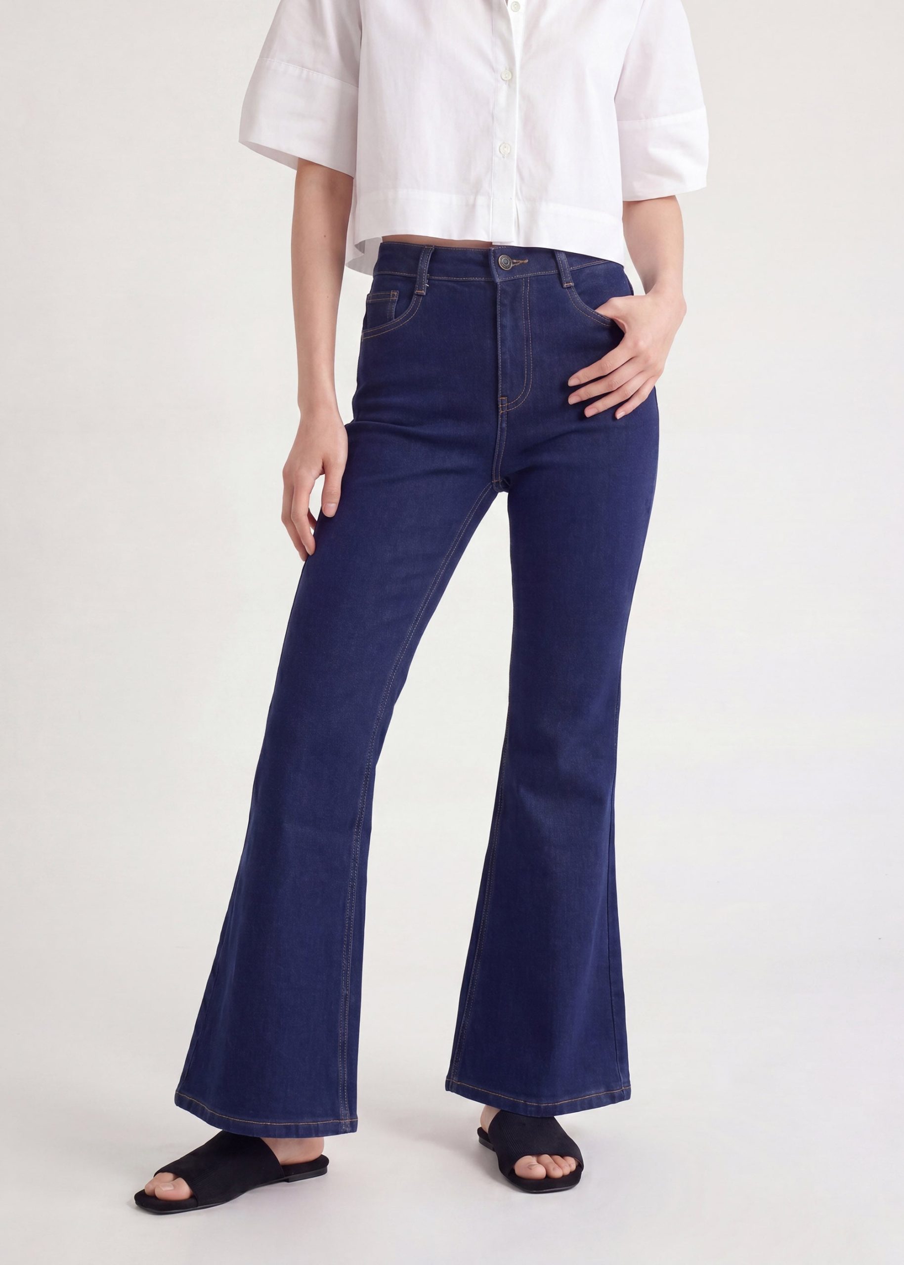 PETITE Addison Leggy??Kick Flare Jeans - Image 3