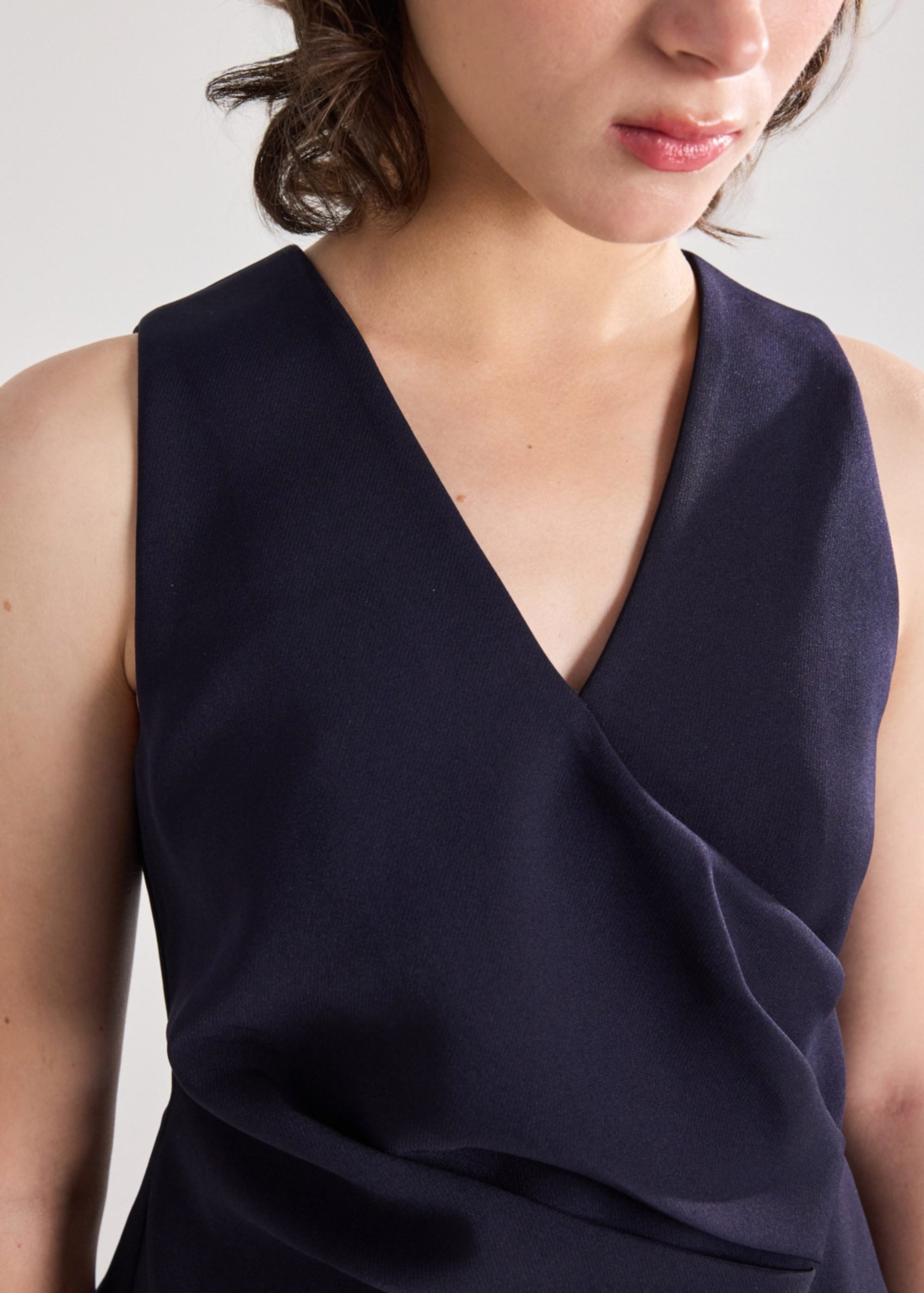 Crepe Draped Pleat Top - Image 21