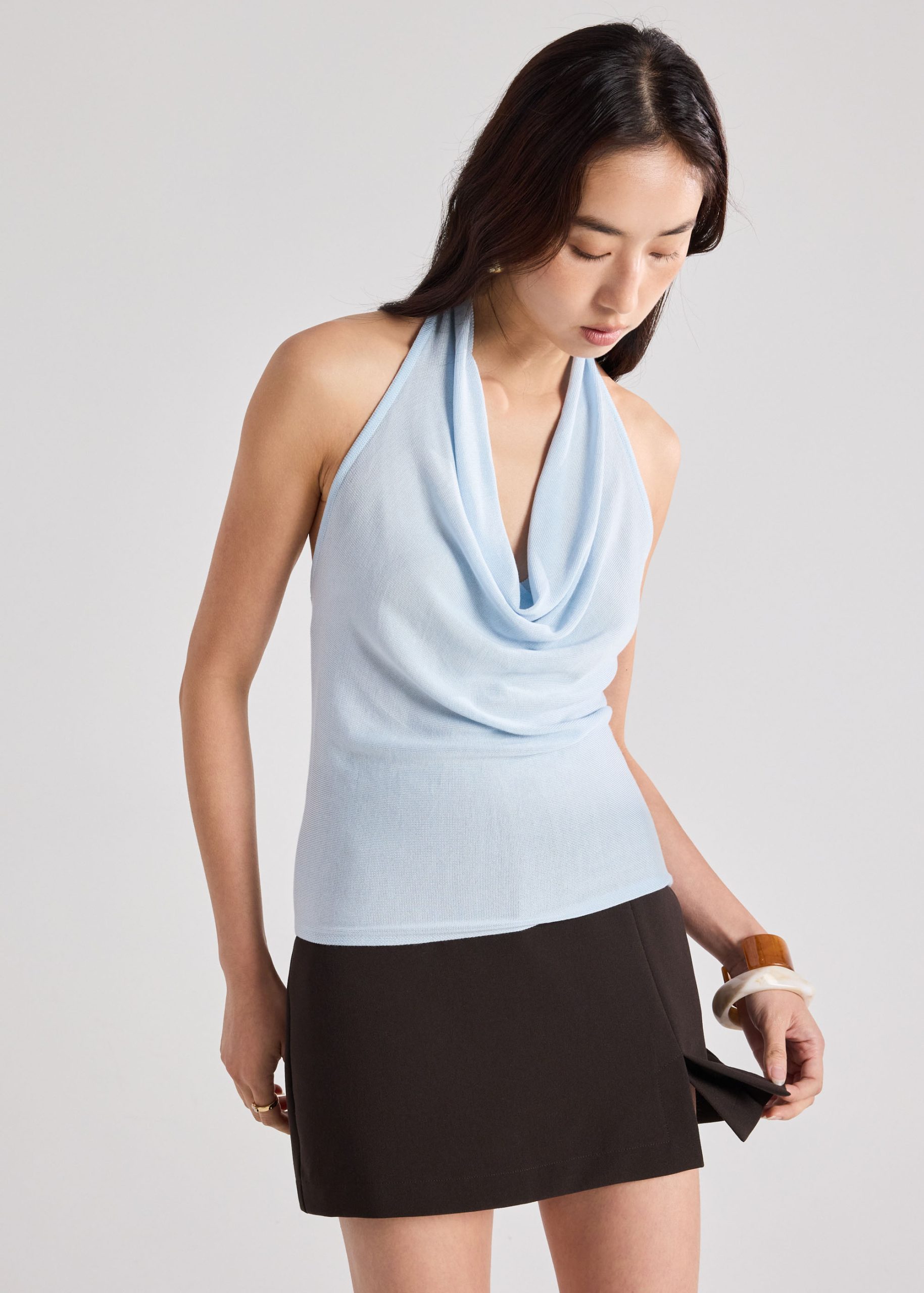 Lyocell Cowl Neck Top - Image 19