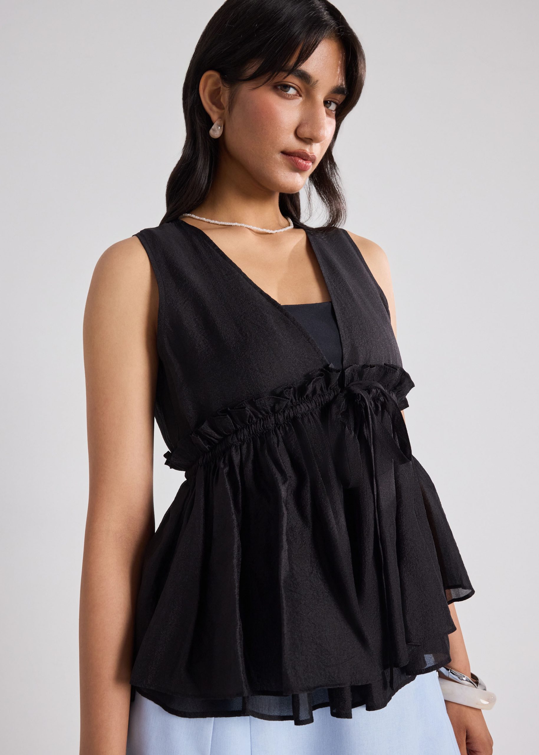 Georgette Peplum Top - Image 5