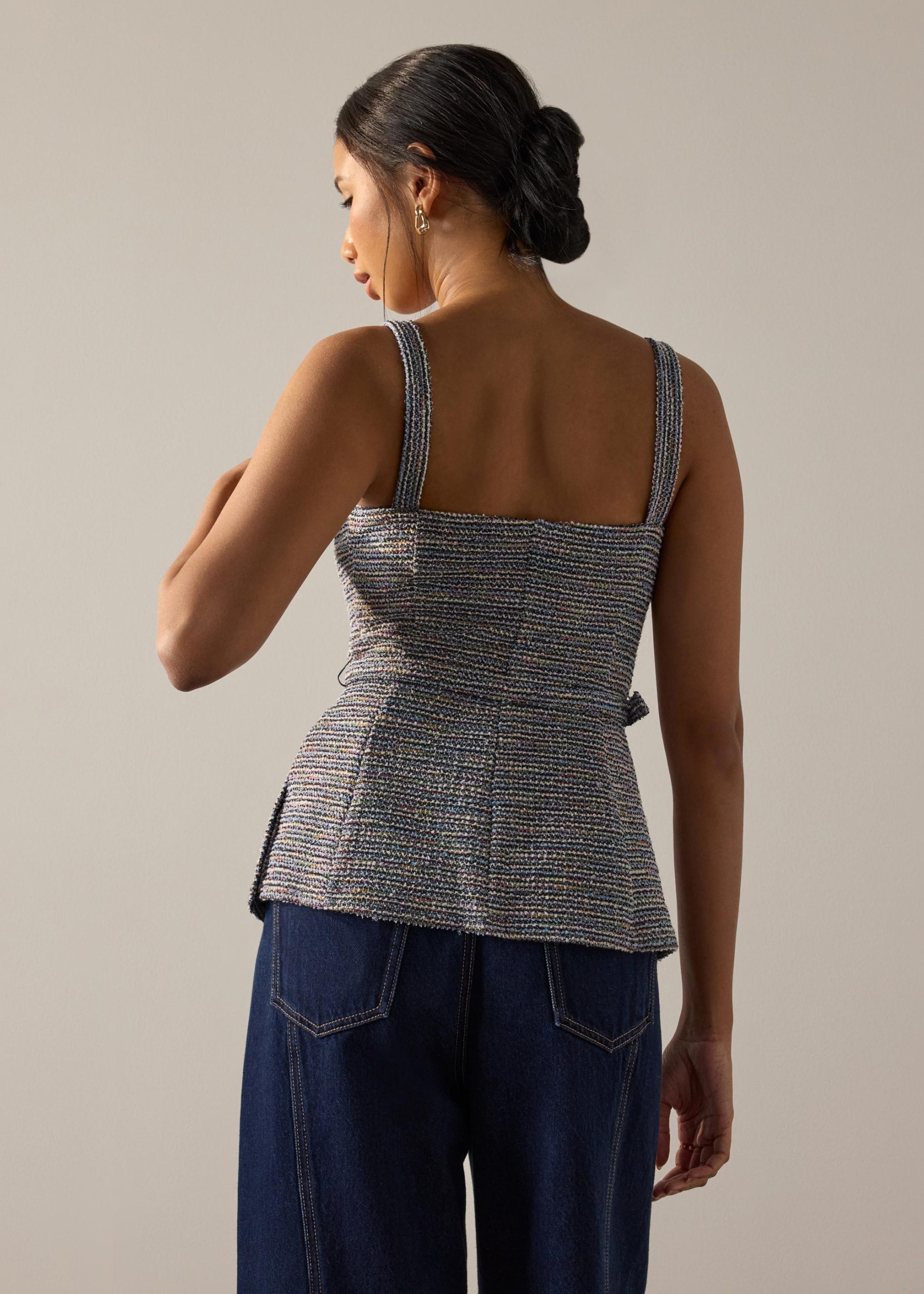 Patty BraFree by LB Stretch Tweed Fitted Top - Image 4