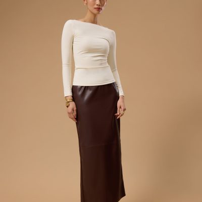 BraFree by LB Xinyi Jersey Boat Neck Fitted Tee