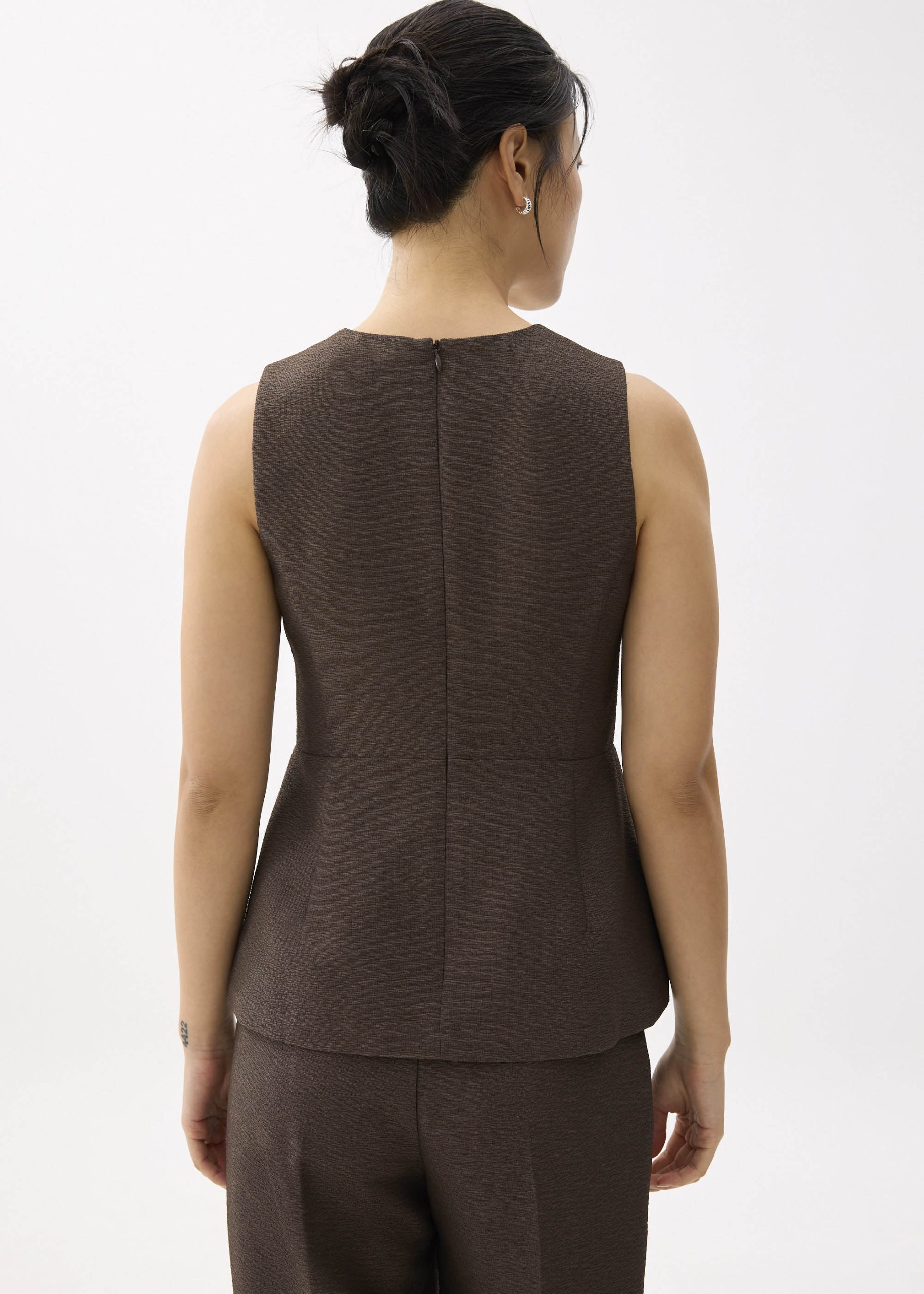 V-neck Peplum Wrap Top - Image 11