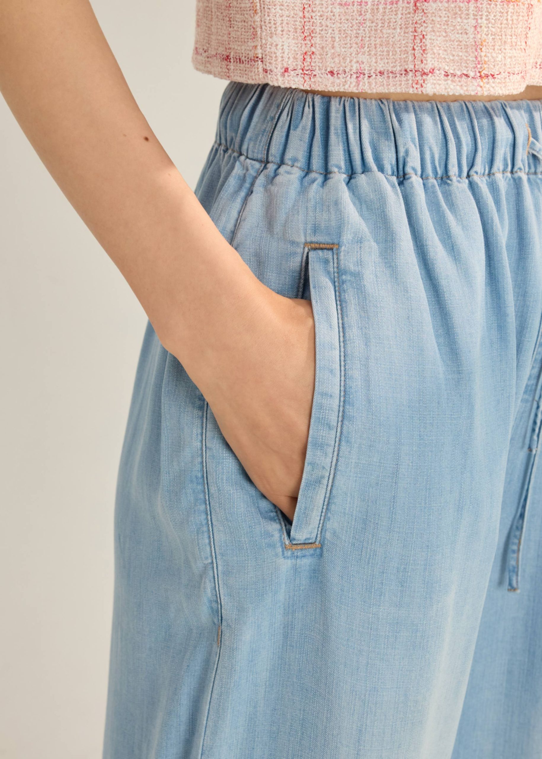 Ayu Lyocell Chambray Wide Leg Pants - Image 7