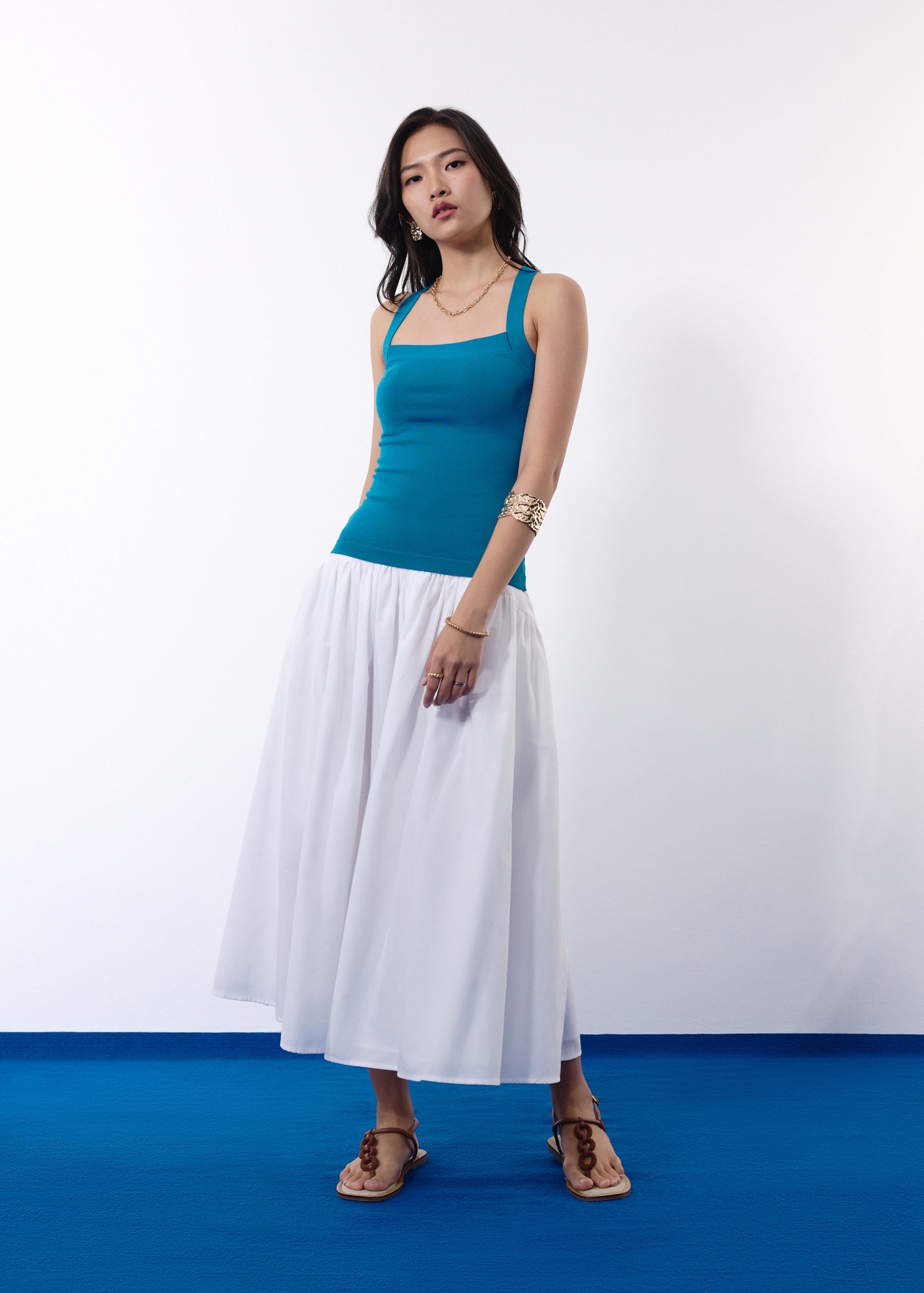 Tola Knit Cross Back Tank Top - Image 34