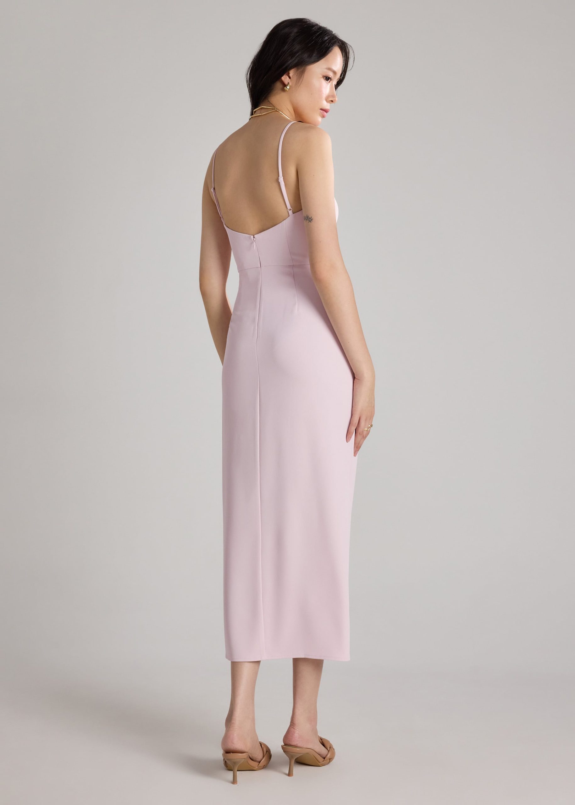 BraFree by LB Crepe Side Pleat Dress - Image 10
