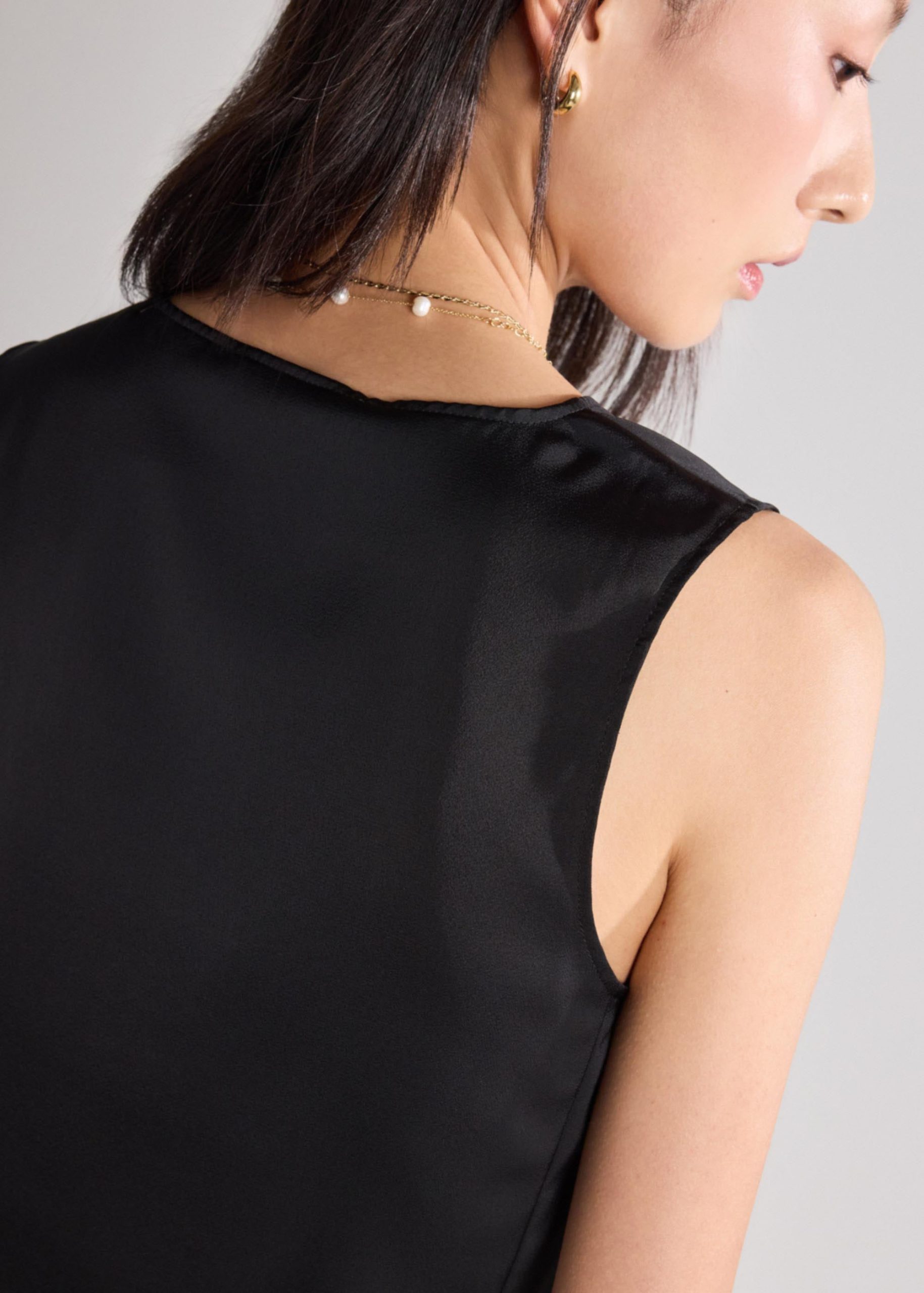 Satin Notched Top - Image 5