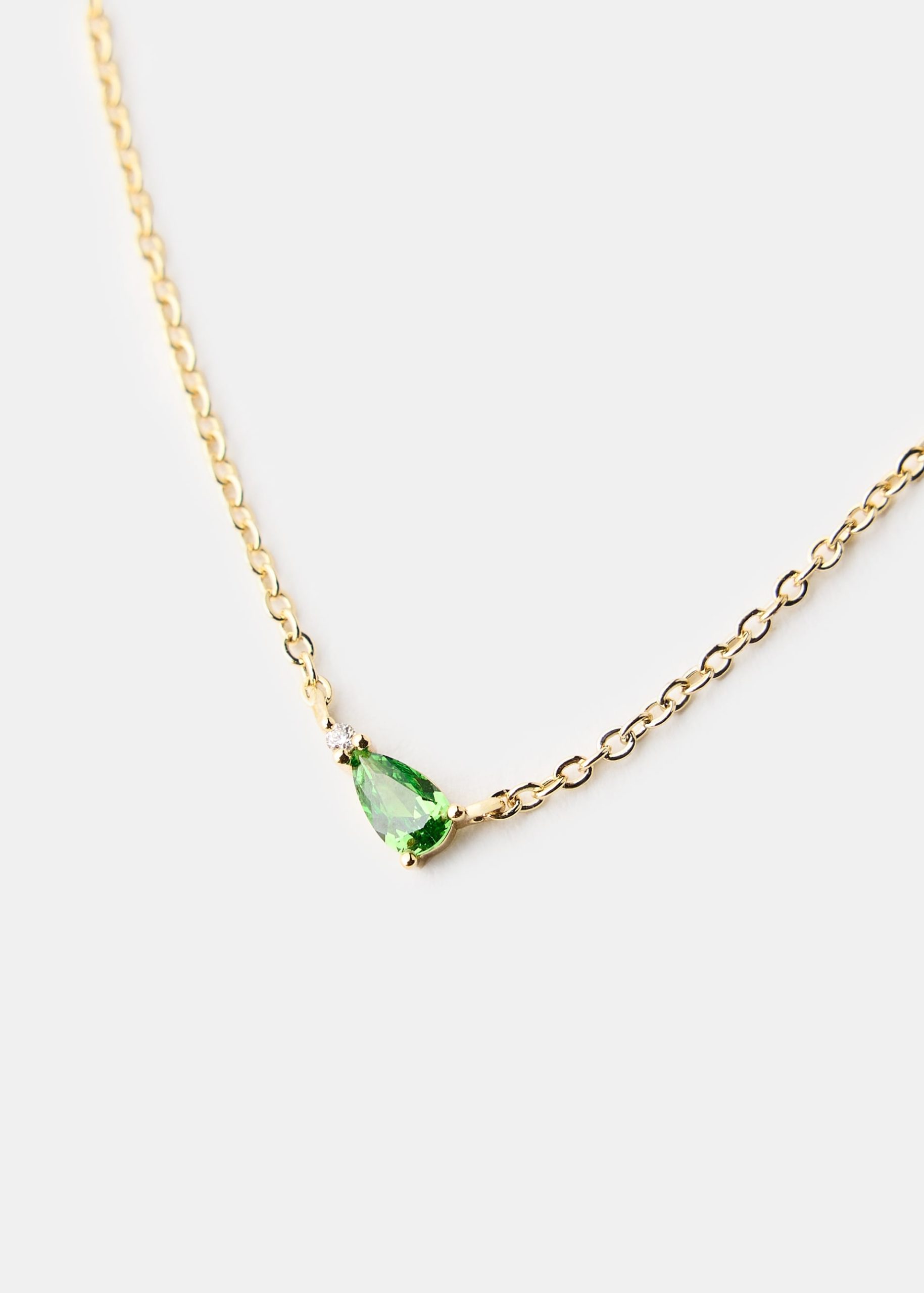 14K Gold Plated Pear Pendant Necklace