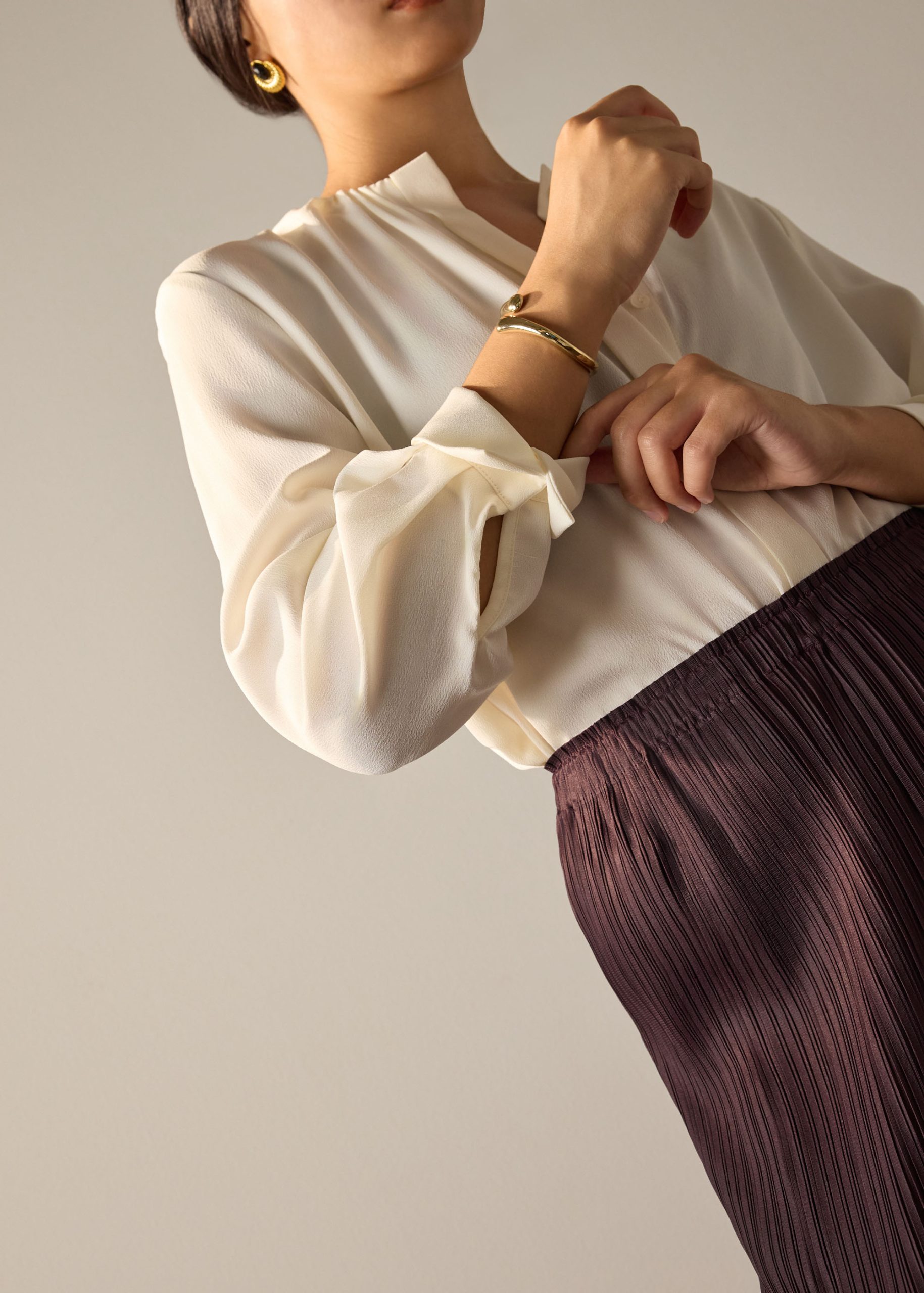 Kriti RuchedReady® Crepe Satin Blouse - Image 3