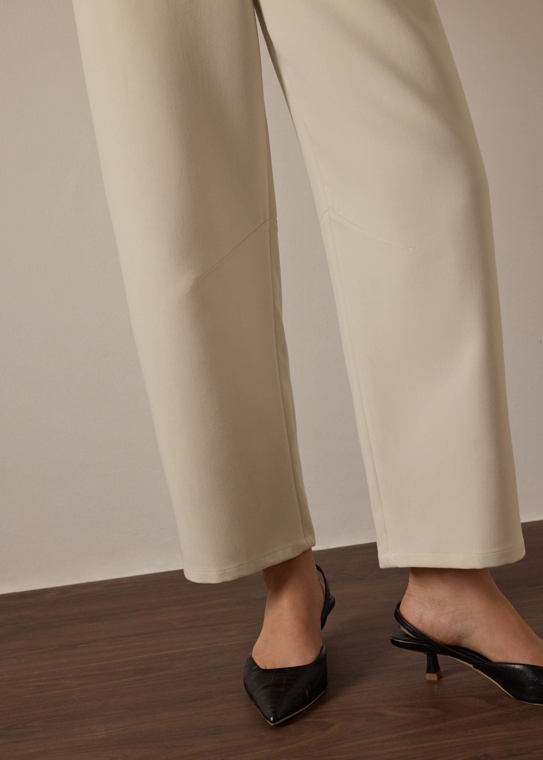 Riyo Adjustable Waist Elastic Twill Barrel Pants - Image 15