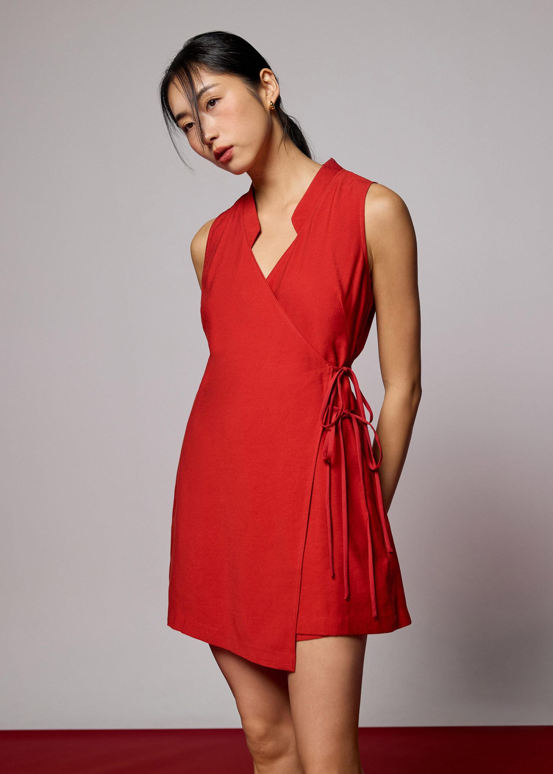 Viscose Front Tie A-line Romper