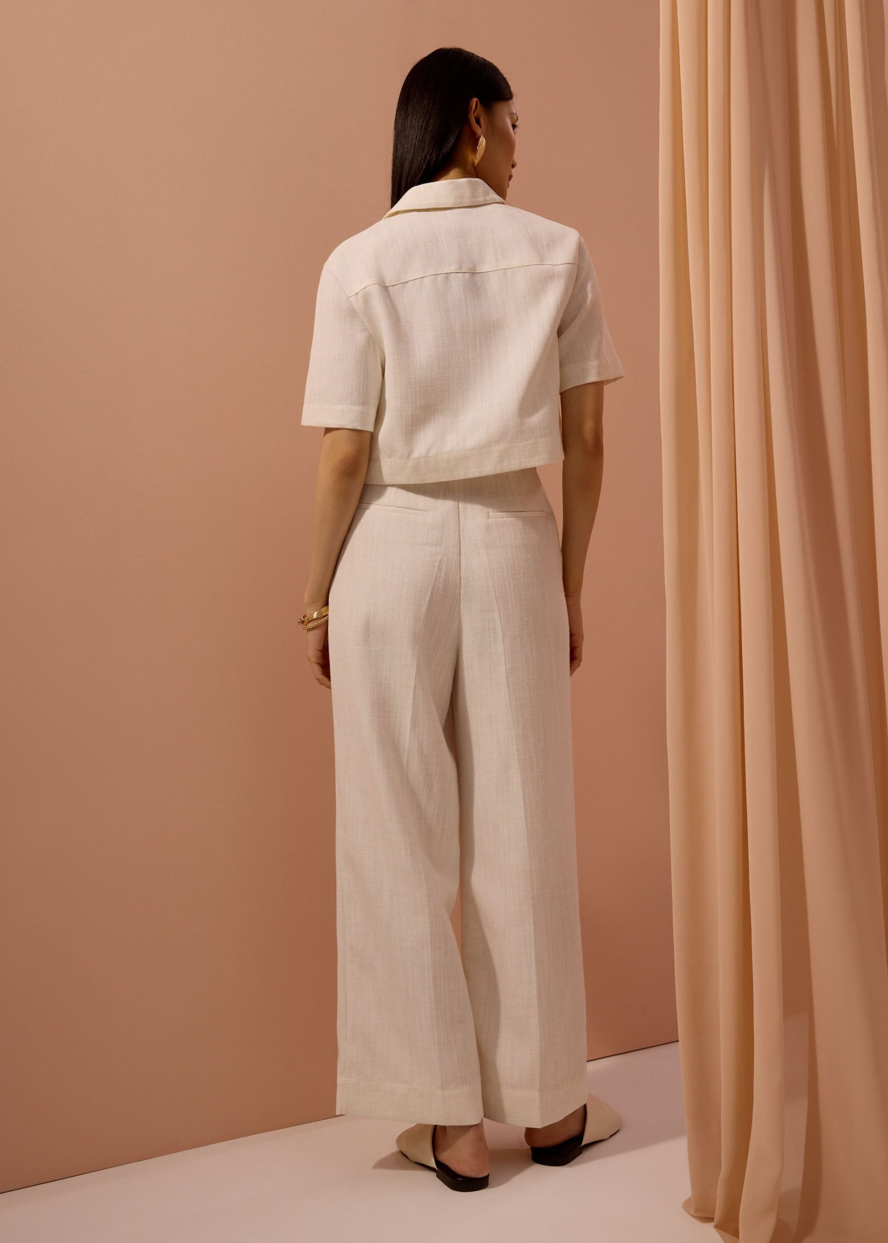 Leggy??Seva Textured Super High Waist Straight Leg Pants - Image 3
