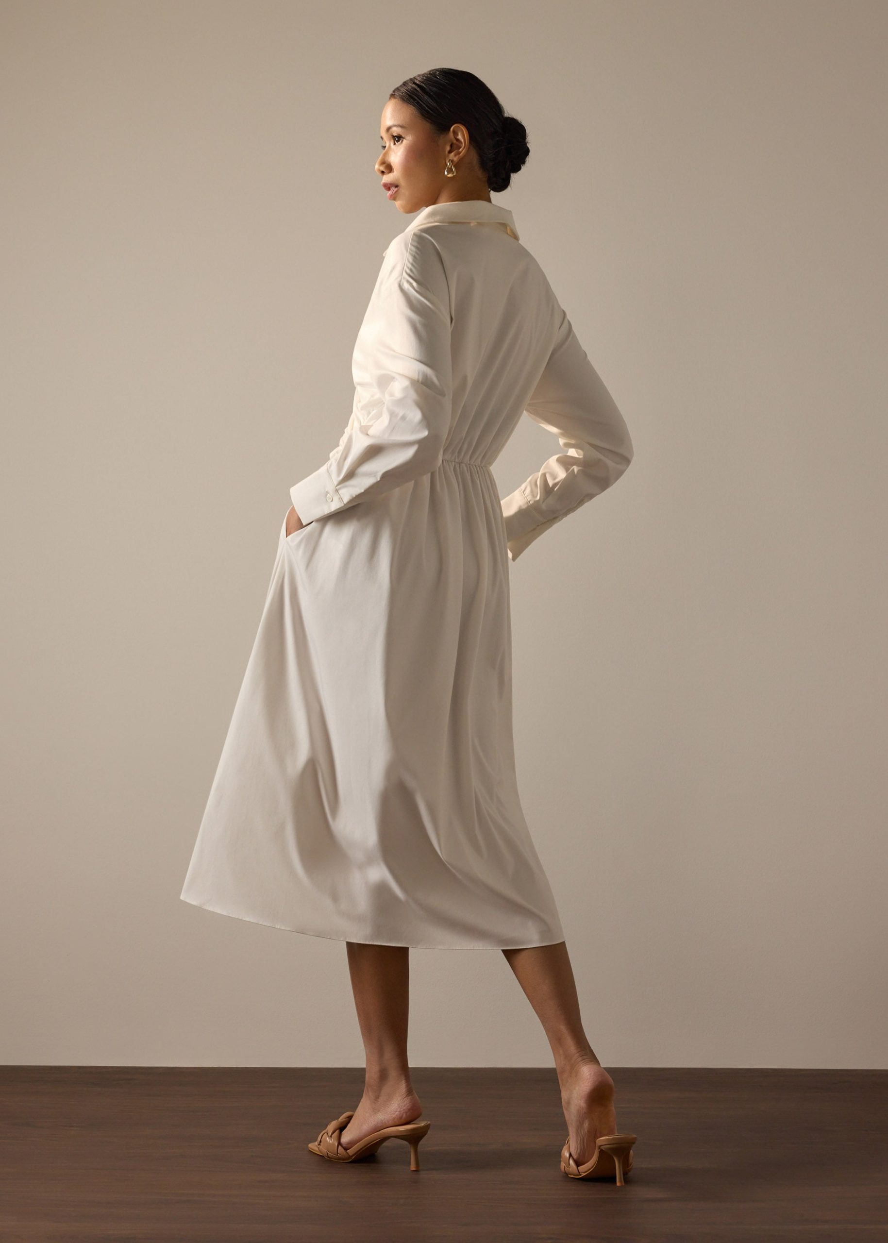 Rama RuchedReady® Poplin Fit & Flare Dress - Image 6