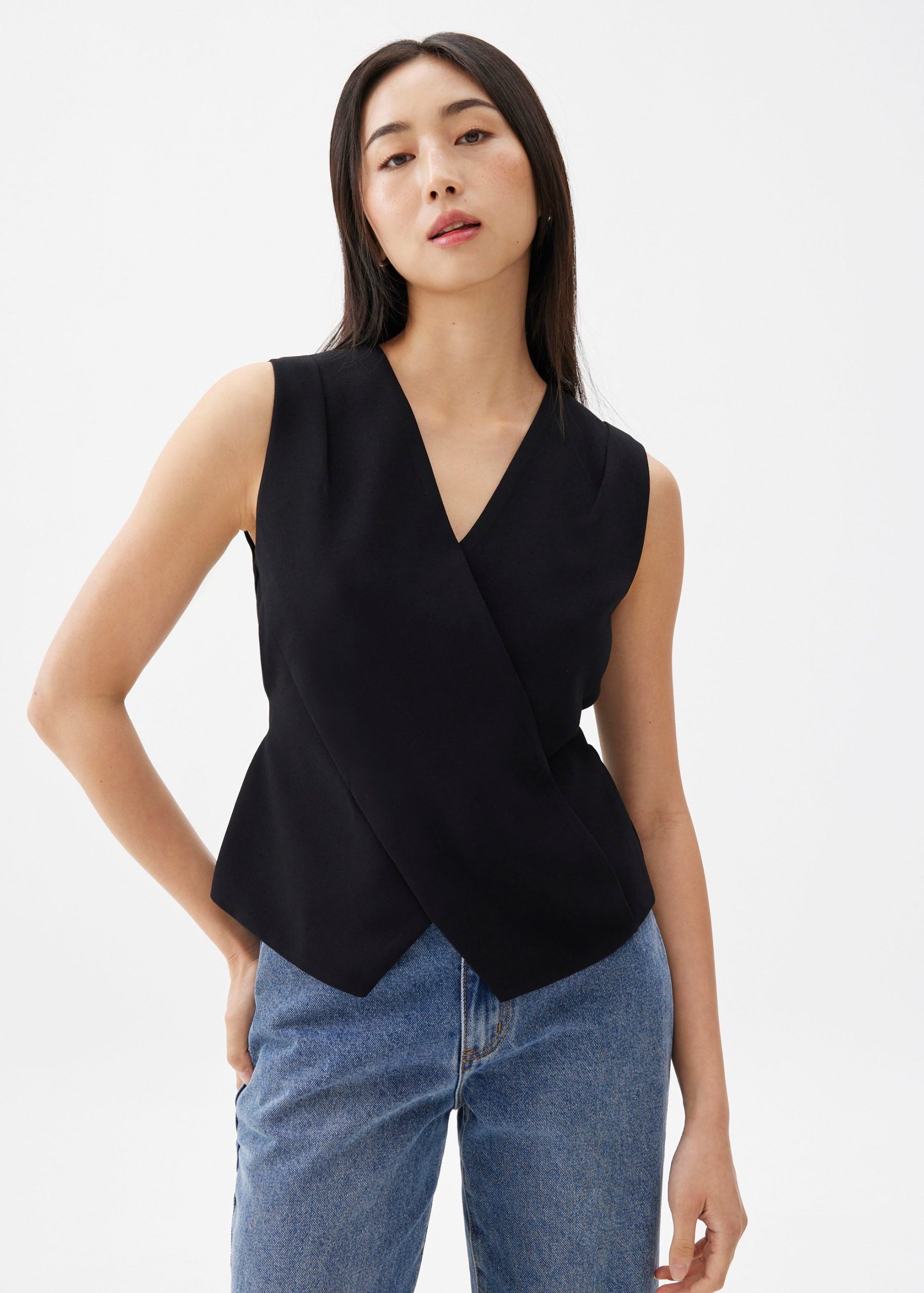 Mae Tailored Cross Over Top - Image 2