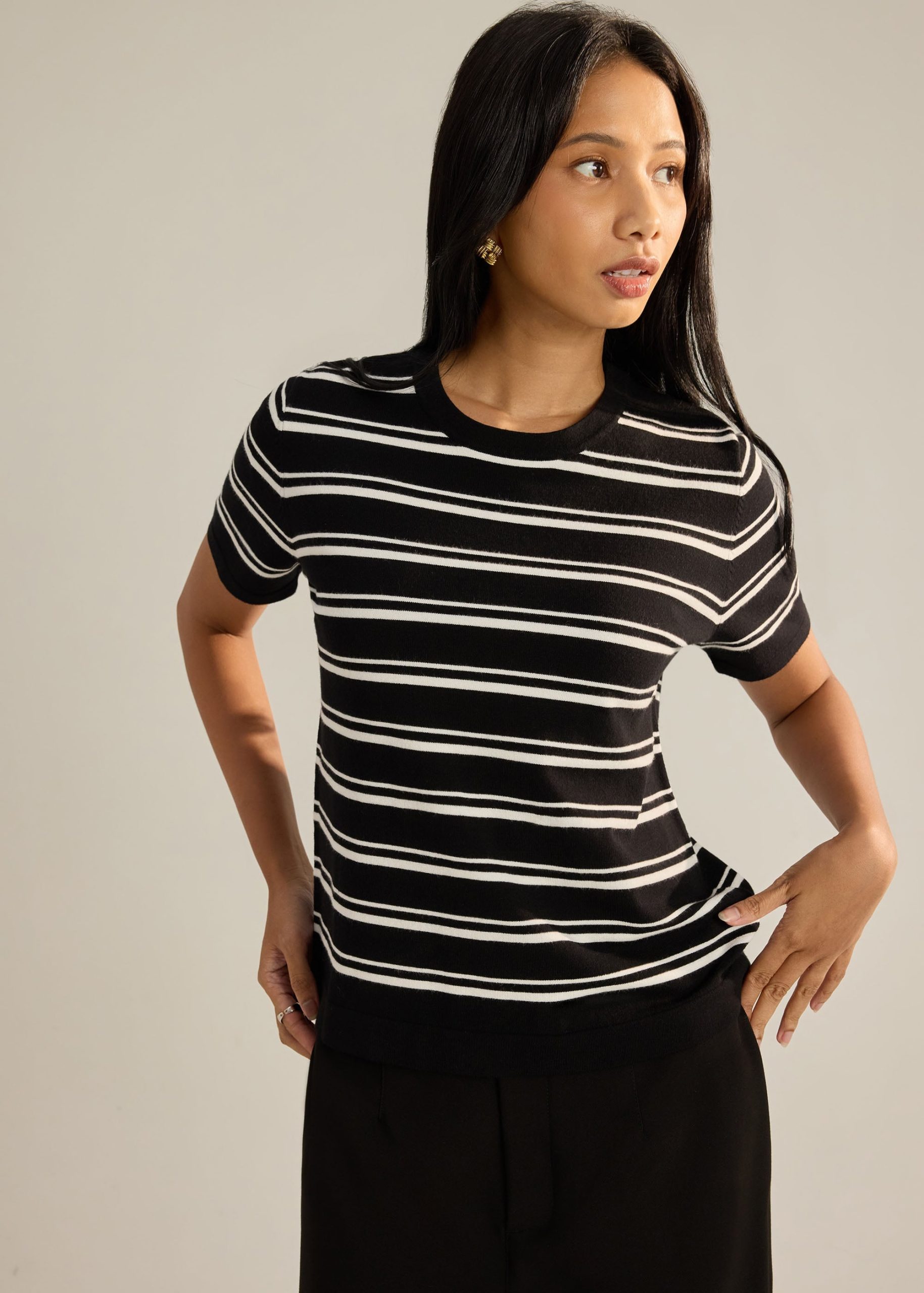 Alex Striped Knit Tee - Image 2
