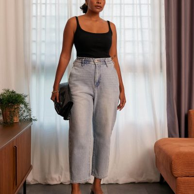 Sloane Elastic Paperbag Jeans