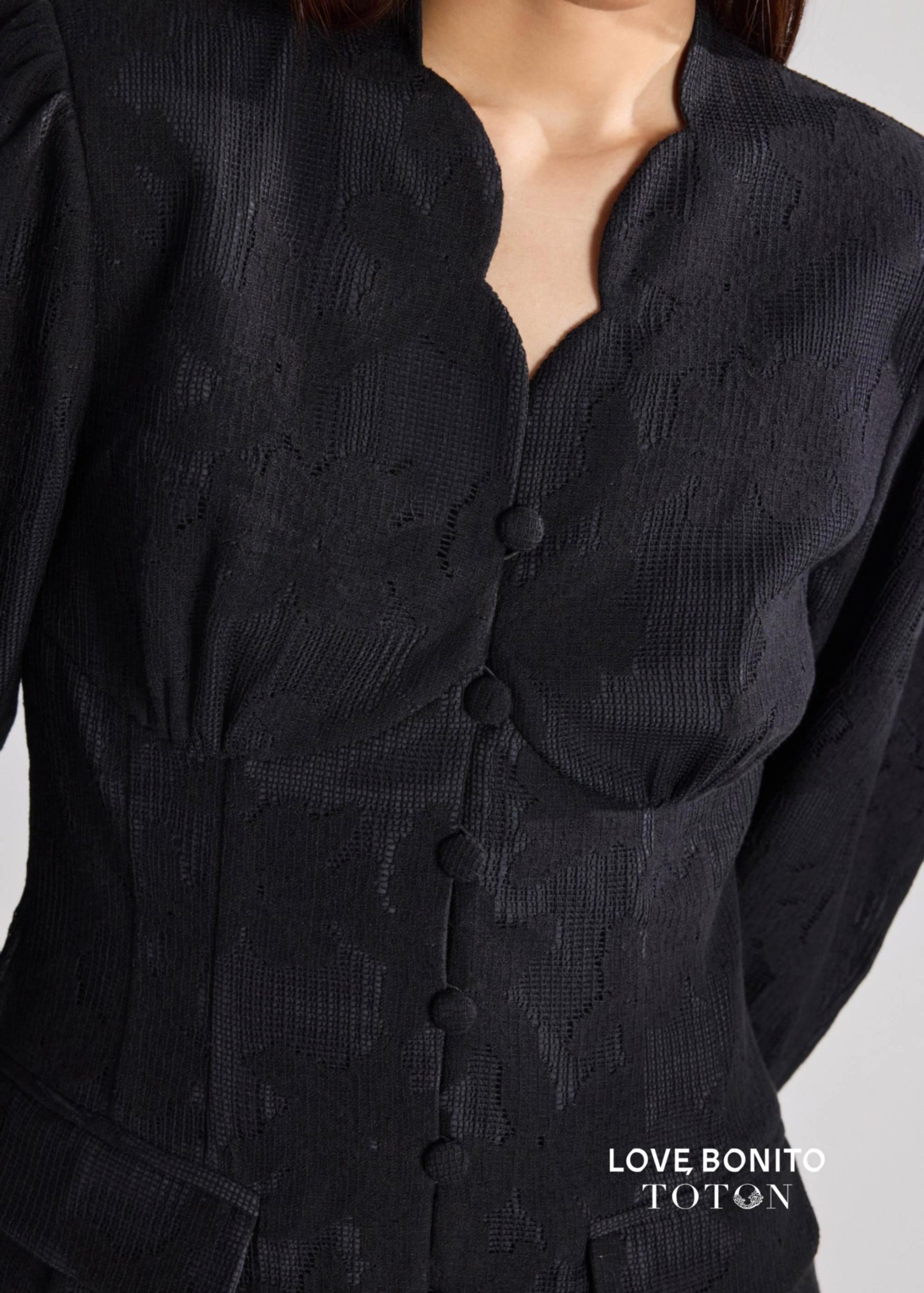 Love, Bonito x TOTON RuchedReady® Lace Blazer - Image 3