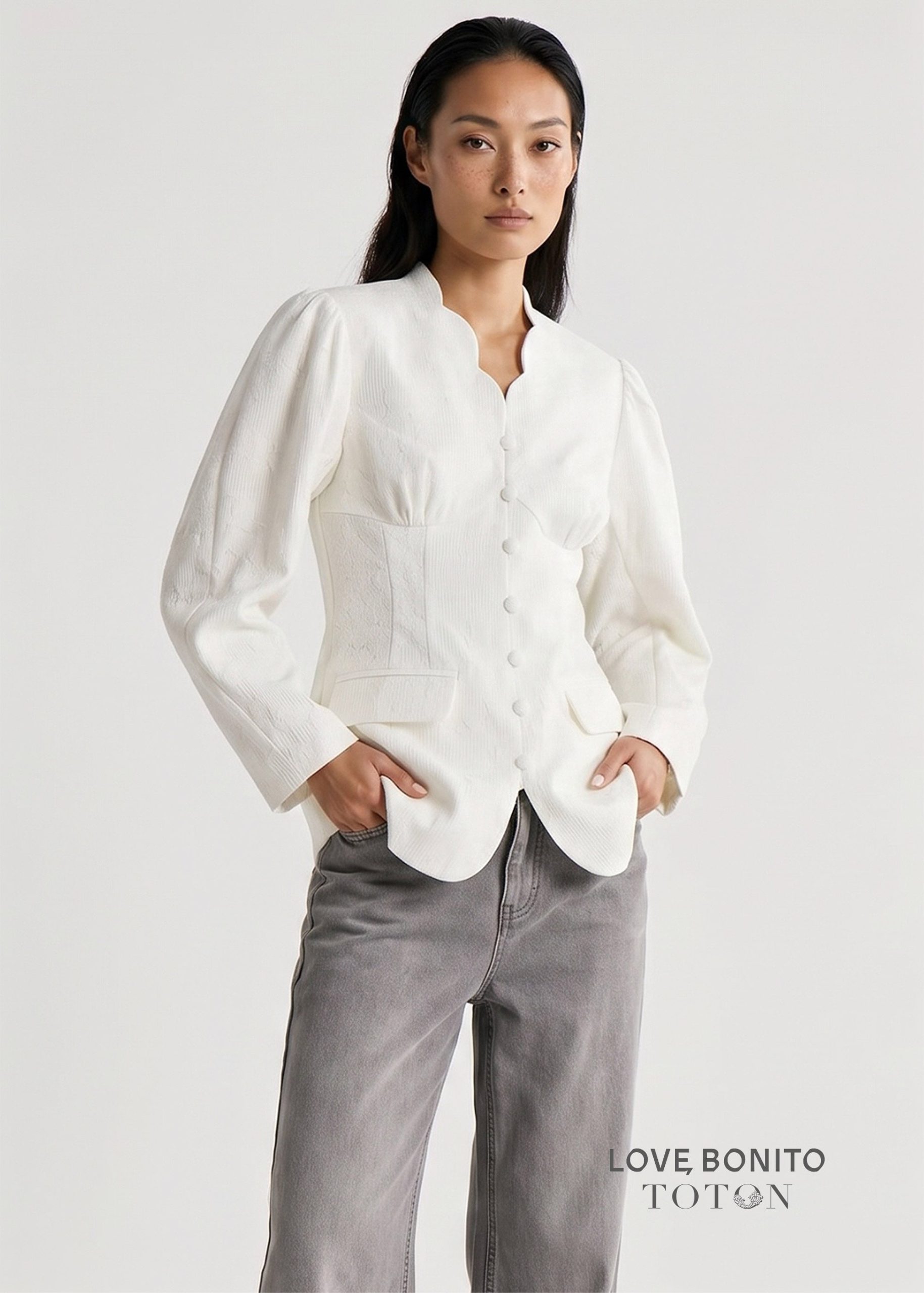 Love, Bonito x TOTON RuchedReady® Lace Blazer - Image 10