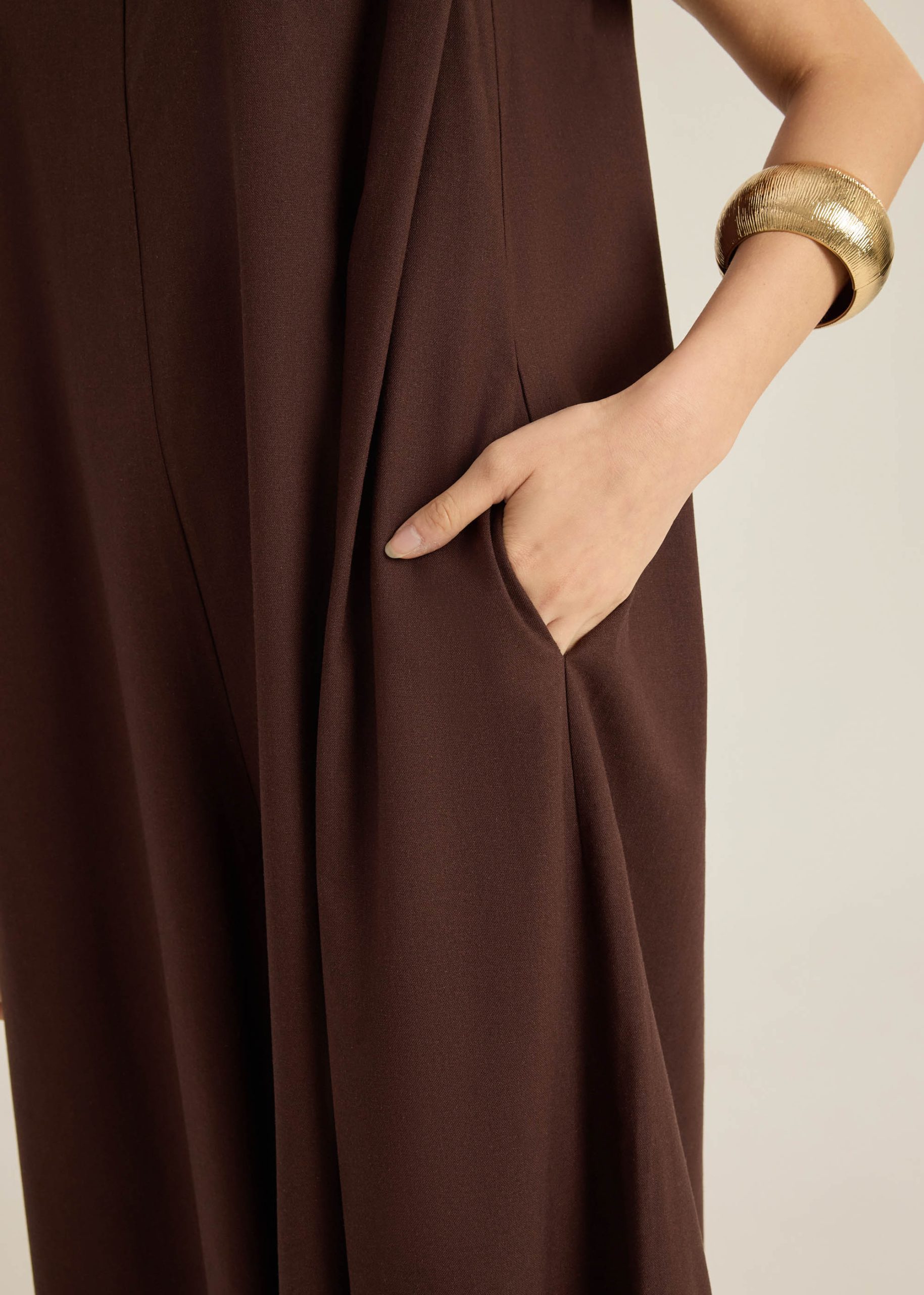 Linen Wide Leg Jumpsuit - Image 8