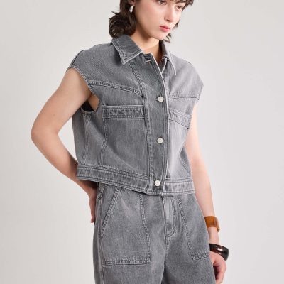 Denim Boxy Vest