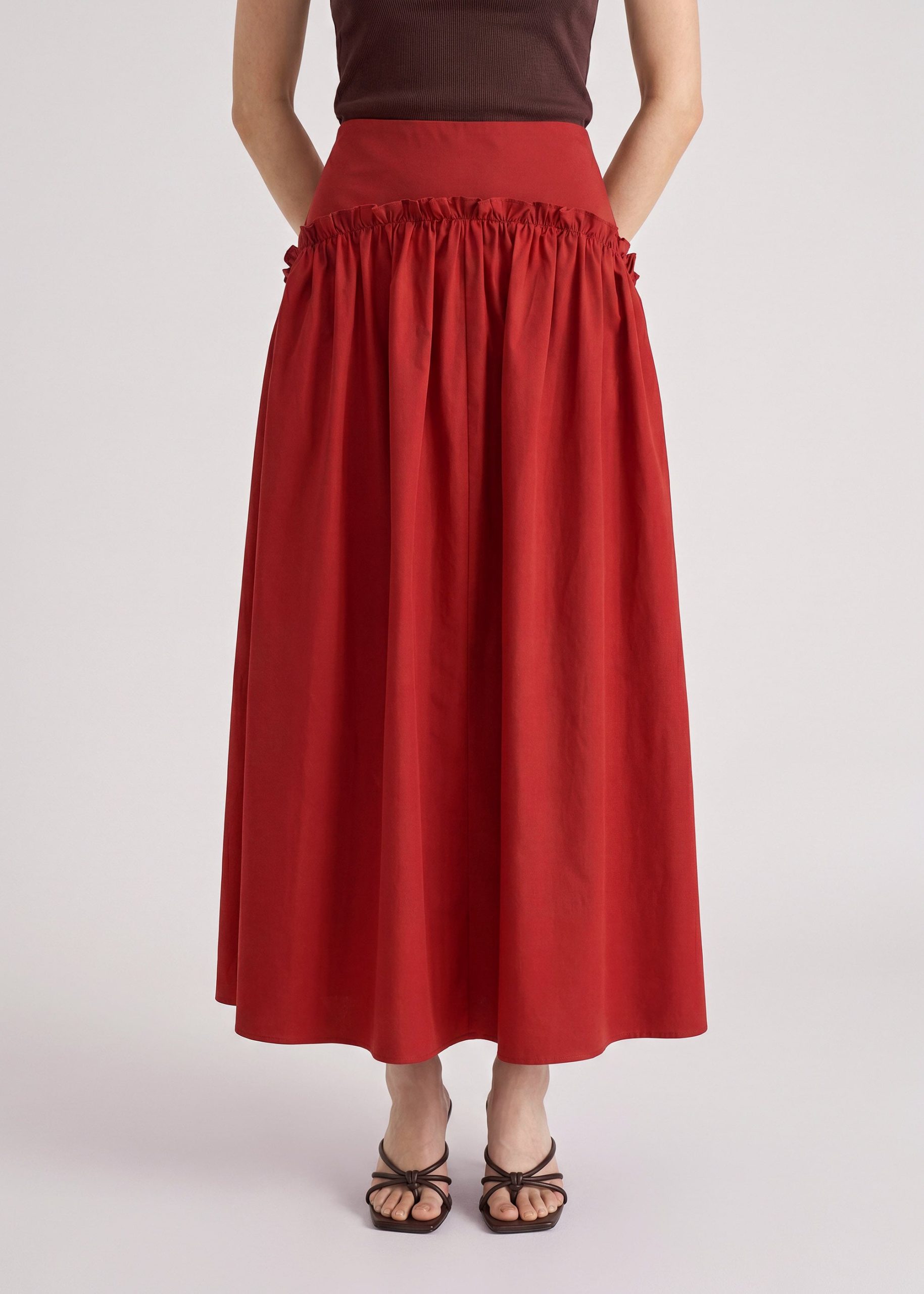 Poplin Floor Length Skirt - Image 8