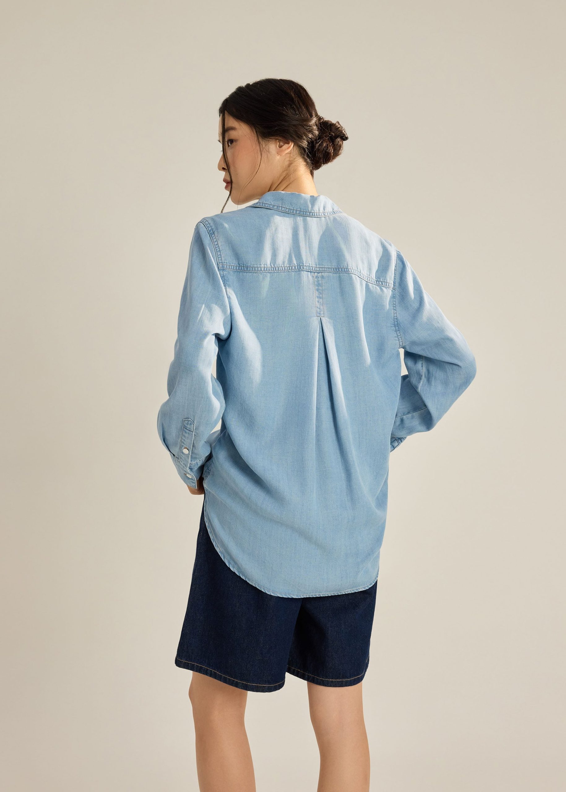 Ayu Lyocell Chambray Relaxed Shirt - Image 9